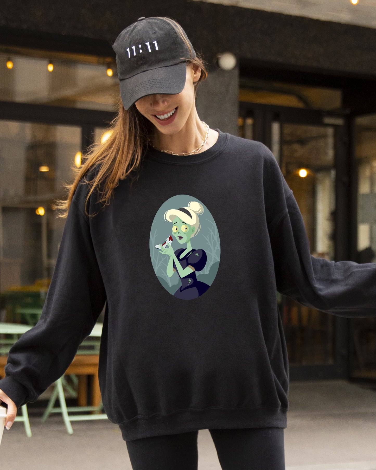 Halloween Aesthetic Costume Sweatshirt Cinderella Princess Skeleton Witch