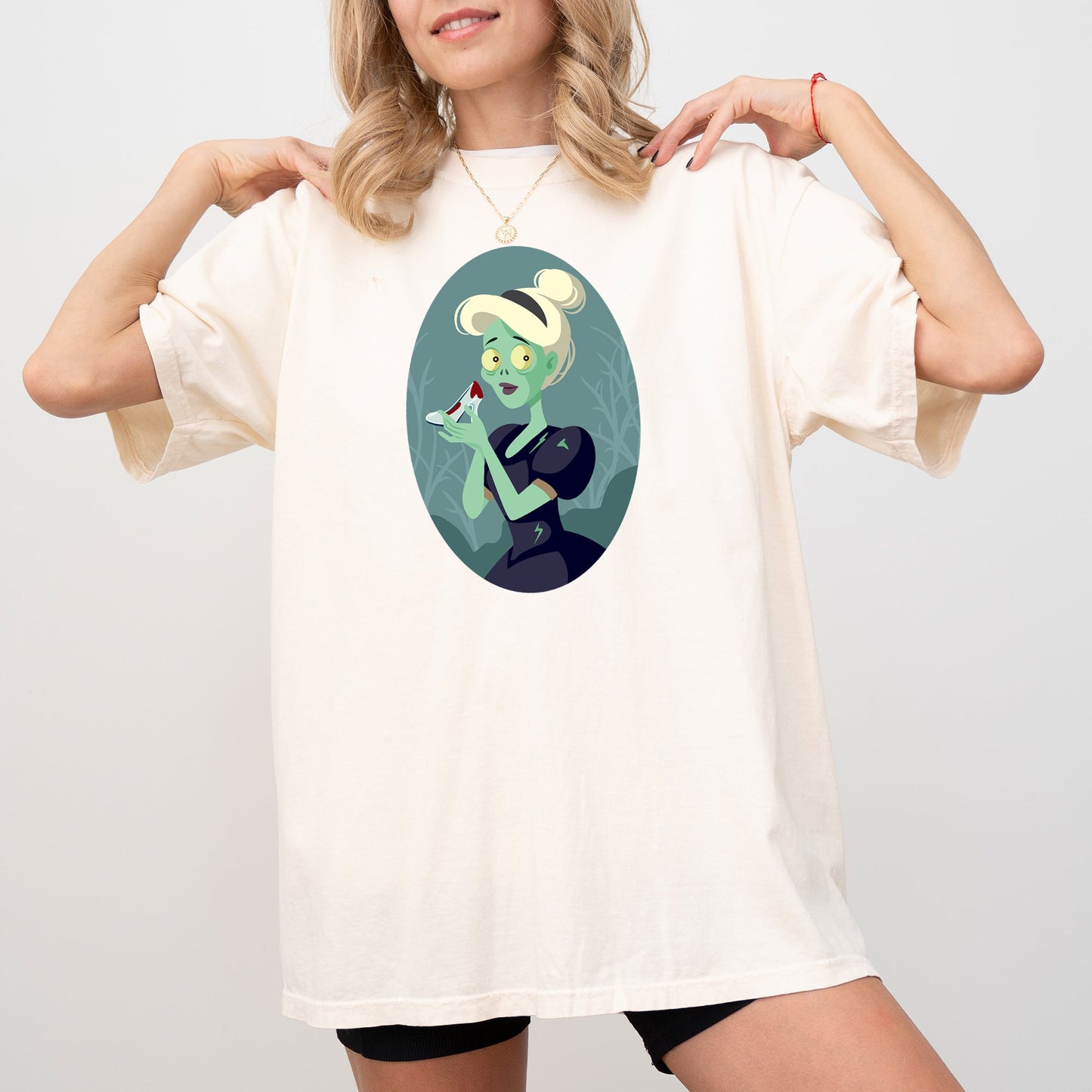 Cinderella Princess Skeleton Funny Witch Halloween Spooky Costume Tshirt Comfort Colors T-Shirt