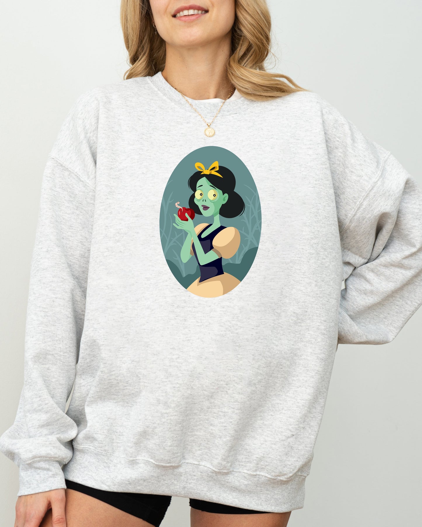 Snow White, Spooky Princess, Skeleton, Funny, Witch, Aesthetic, Meme, Halloween, Costume Sweatshirt