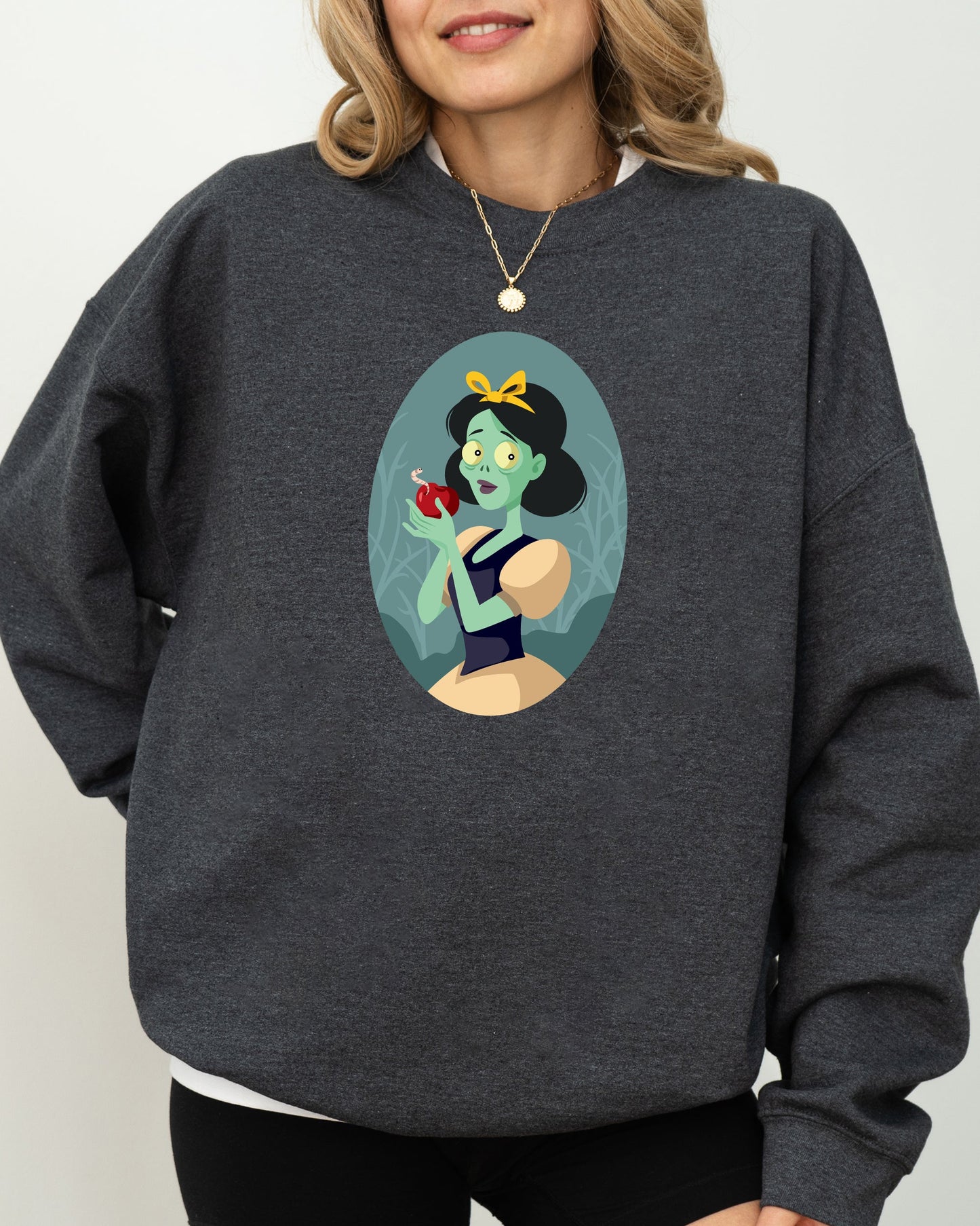 Snow White, Spooky Princess, Skeleton, Funny, Witch, Aesthetic, Meme, Halloween, Costume Sweatshirt