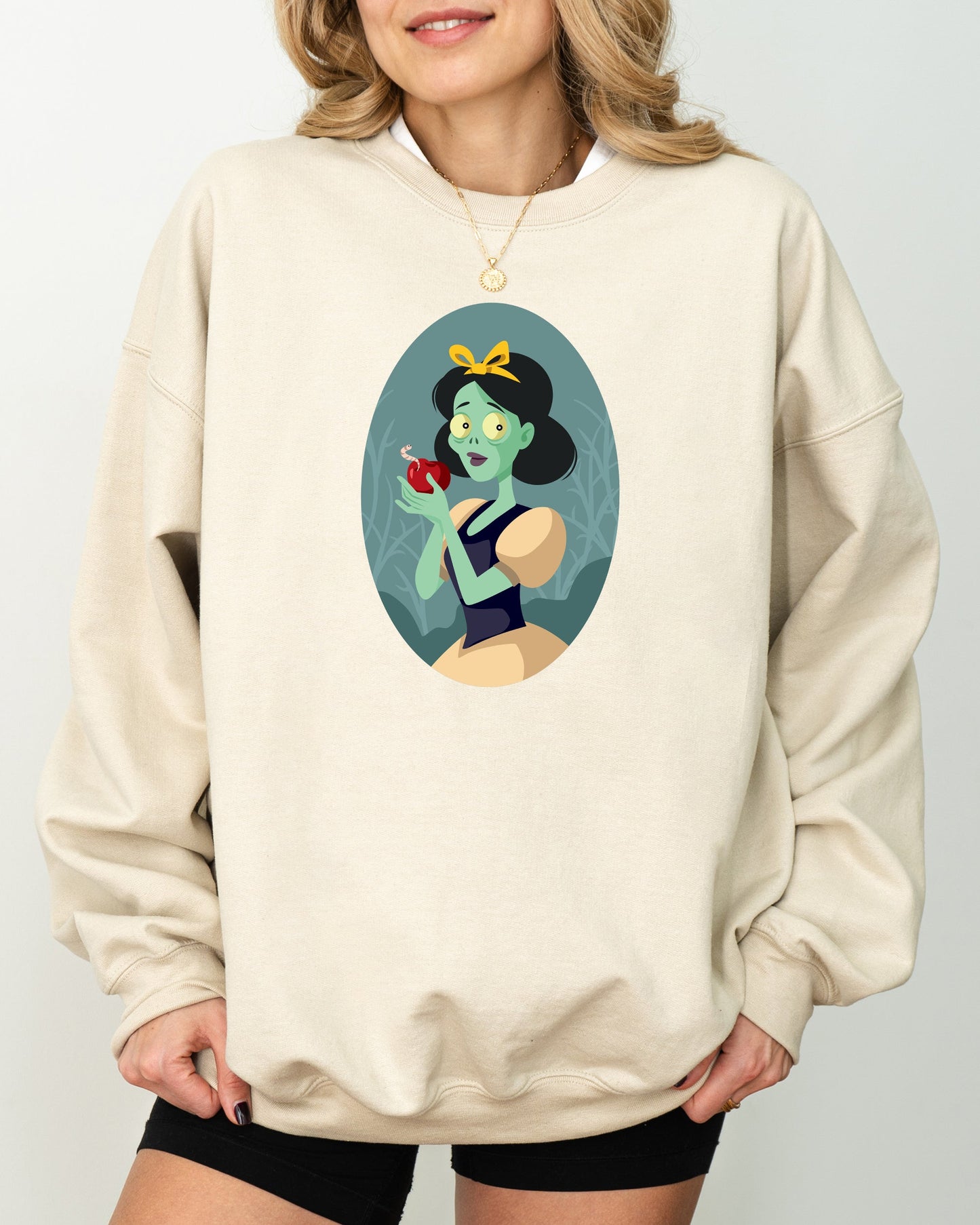 Snow White, Spooky Princess, Skeleton, Funny, Witch, Aesthetic, Meme, Halloween, Costume Sweatshirt