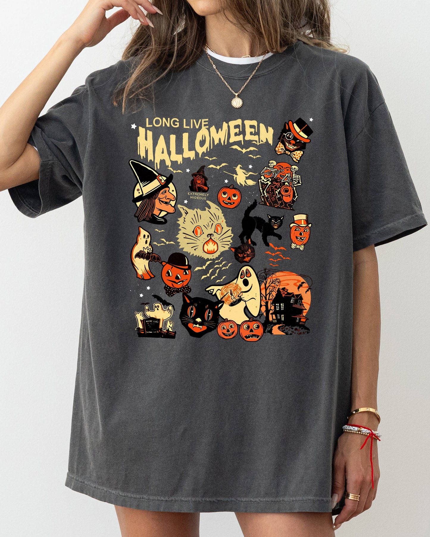 Long Live Halloween, Pumpkin, Spooky, Skeleton, Funny, Witch, Aesthetic, Meme, Halloween, Costume, Tshirt Comfort Colors T-Shirt