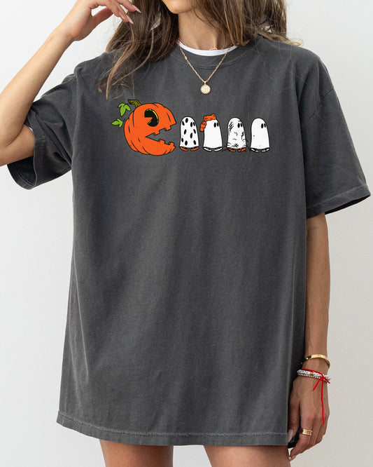Pacman Pumpkin, Spooky, Skeleton, Funny, Witch, Aesthetic, Meme, Halloween, Costume, Tshirt Comfort Colors T-Shirt