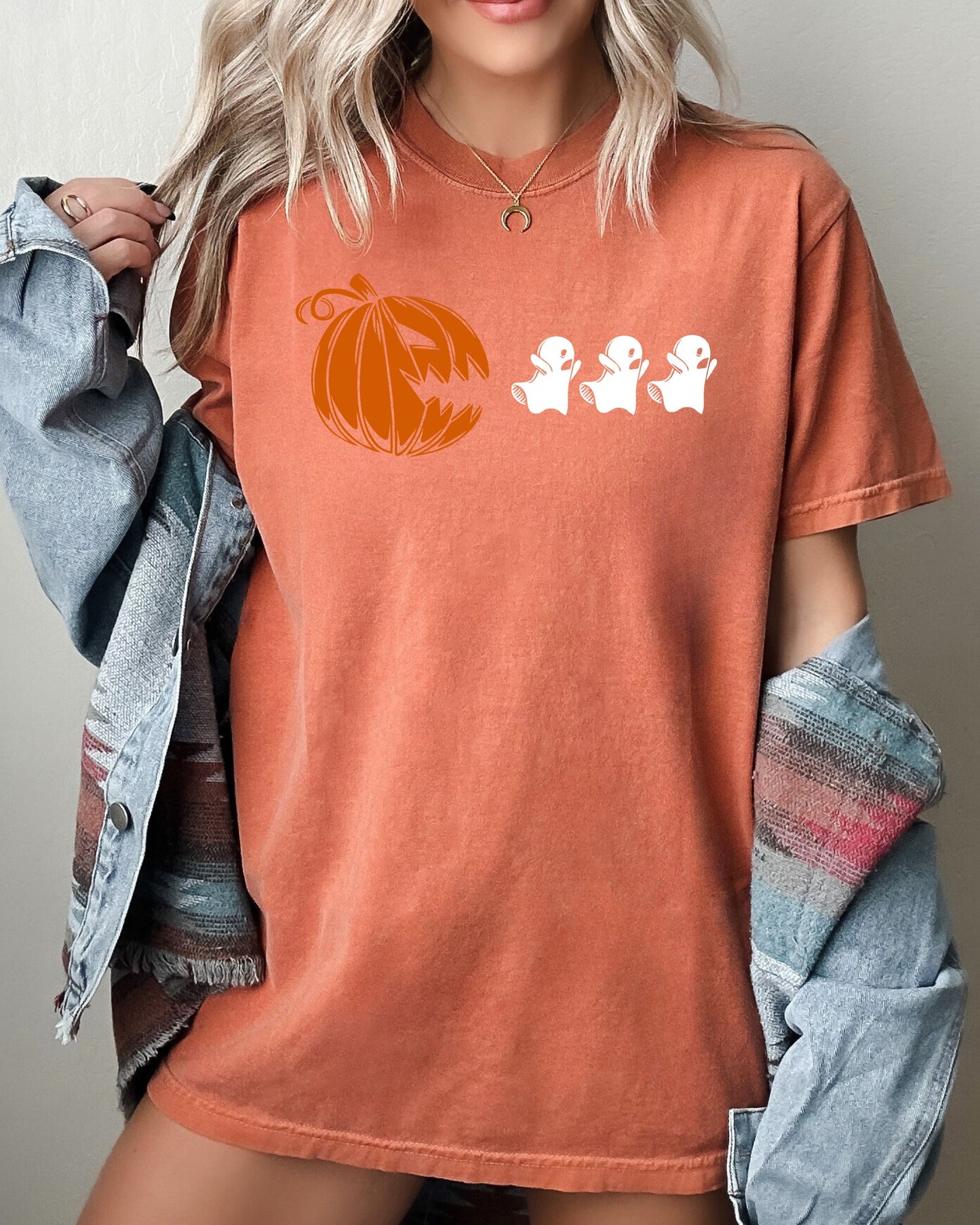 Pumpkin Pacman, Spooky, Skeleton, Funny, Witch, Aesthetic, Meme, Halloween, Costume, Tshirt Comfort Colors T-Shirt
