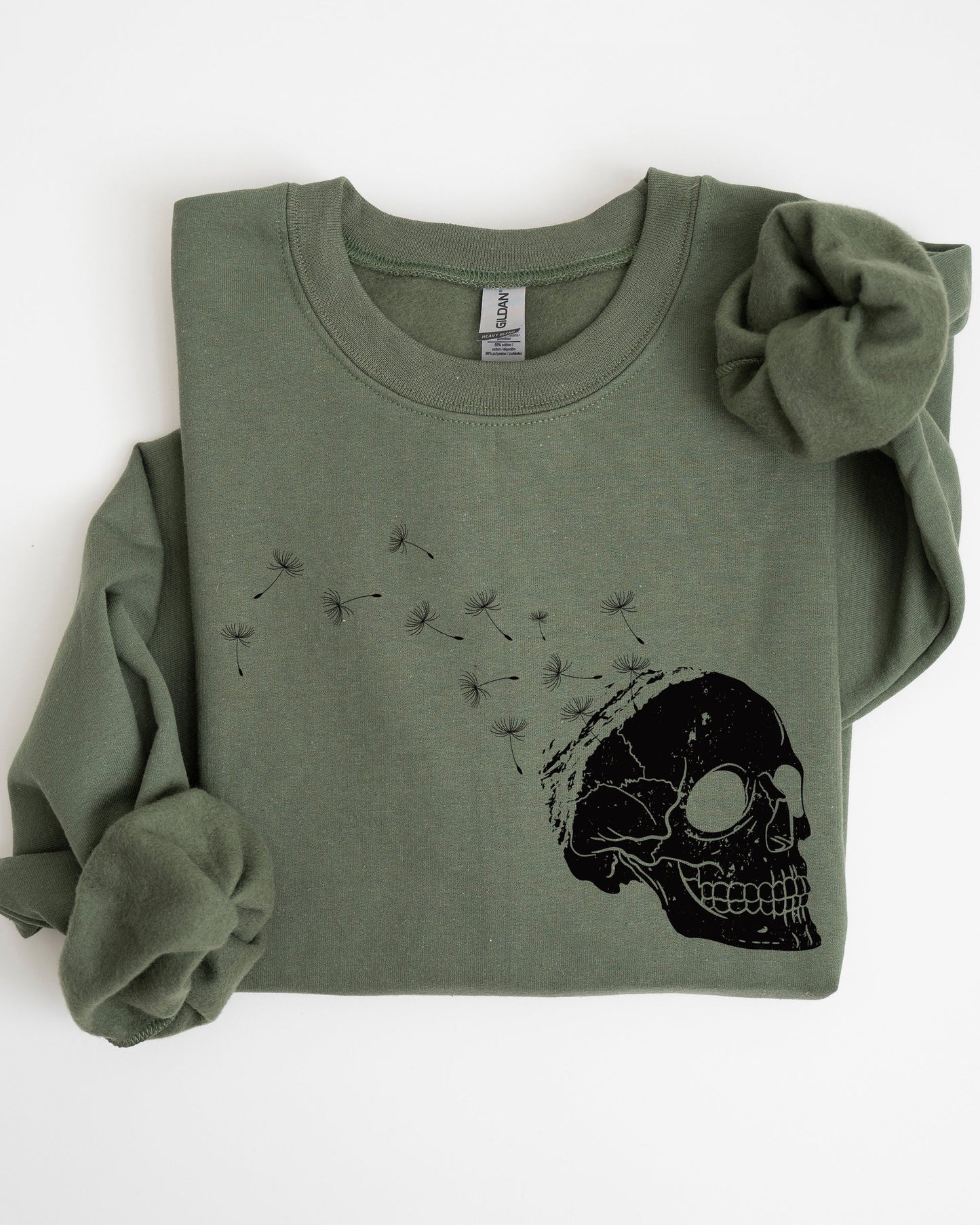 Dandelion Skull Spooky Halloween Costume Sweatshirt