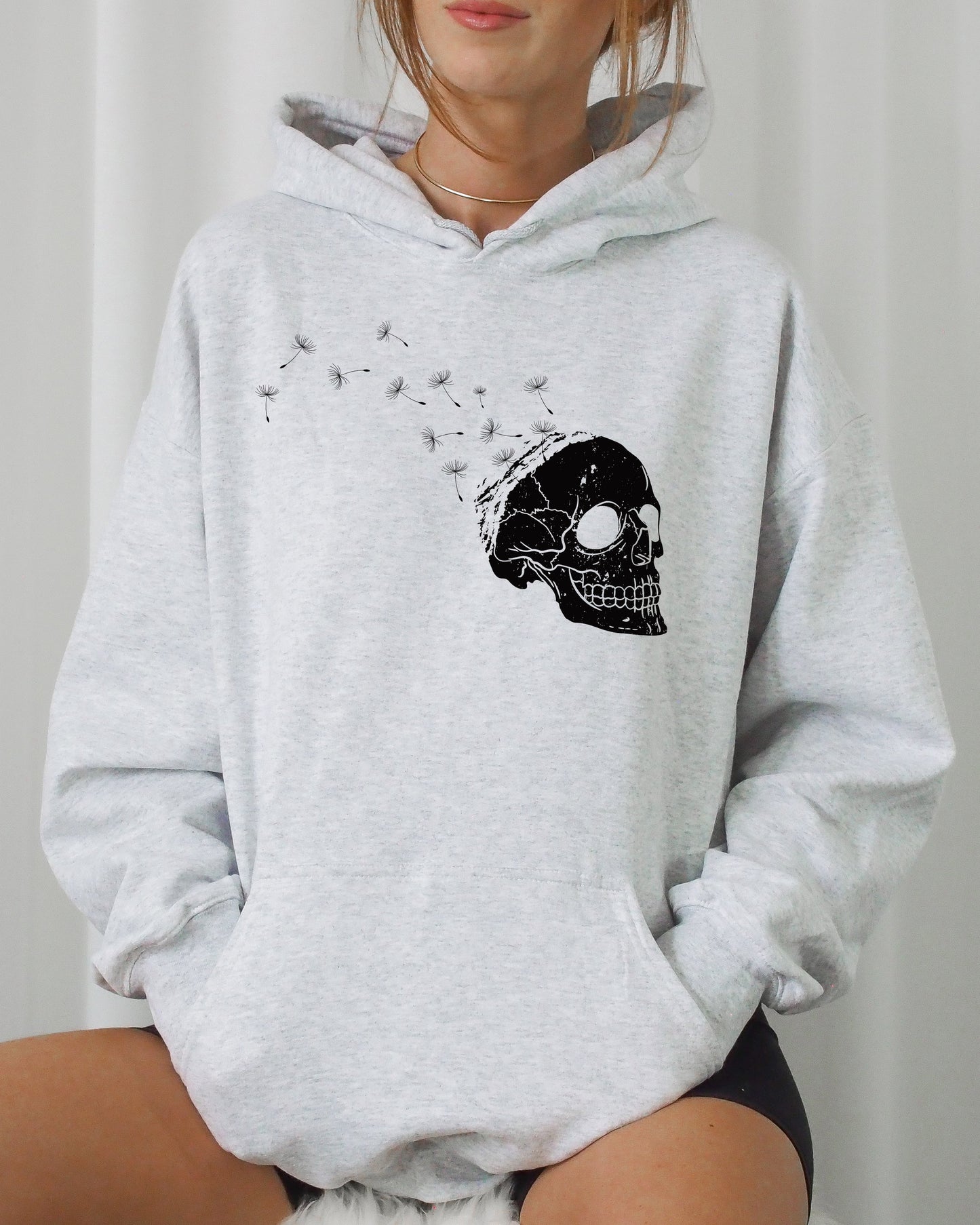 Dandelion Skull Skeleton Hoodie Unisex Hooded Sweatshirt