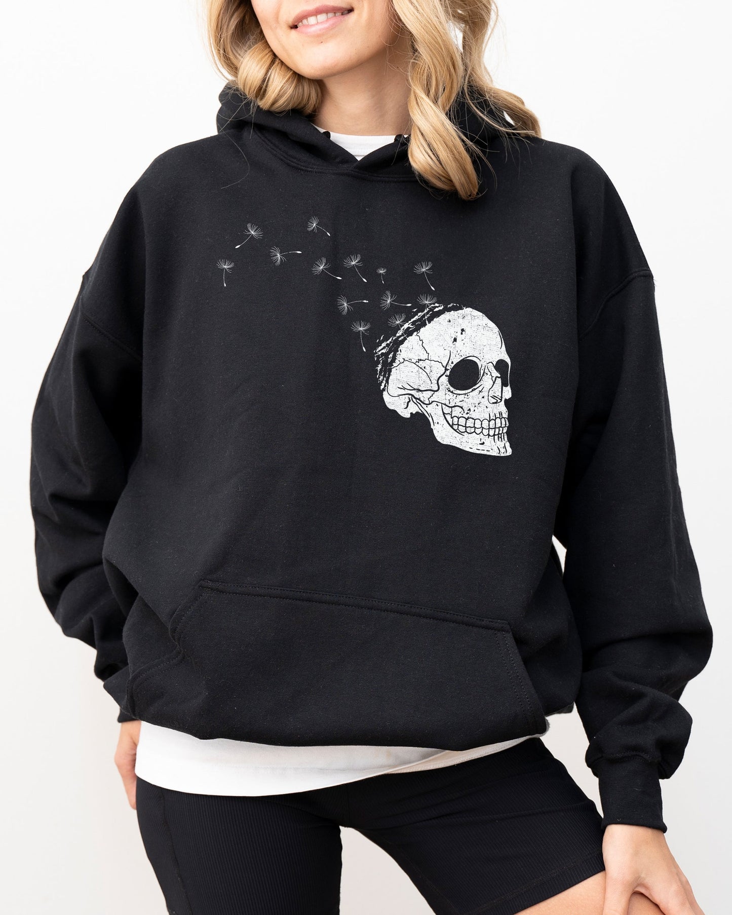 Dandelion Skull Skeleton Hoodie Unisex Hooded Sweatshirt
