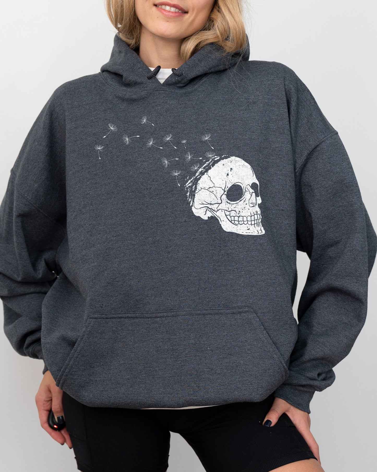 Dandelion Skull Skeleton Hoodie Unisex Hooded Sweatshirt
