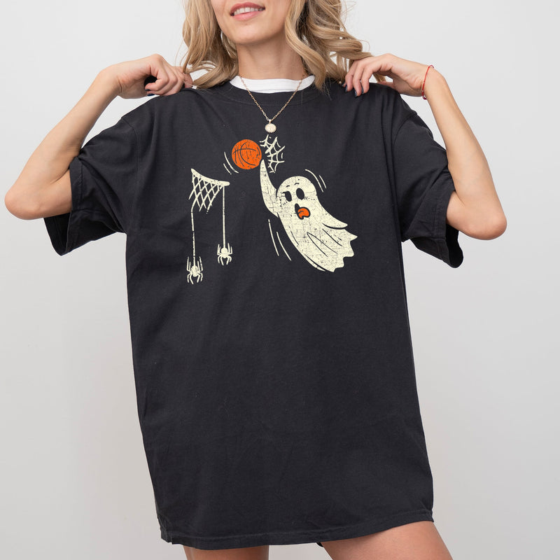 Basketball Ghost Spooky Witch Halloween Costume Tshirt Comfort Colors T-Shirt