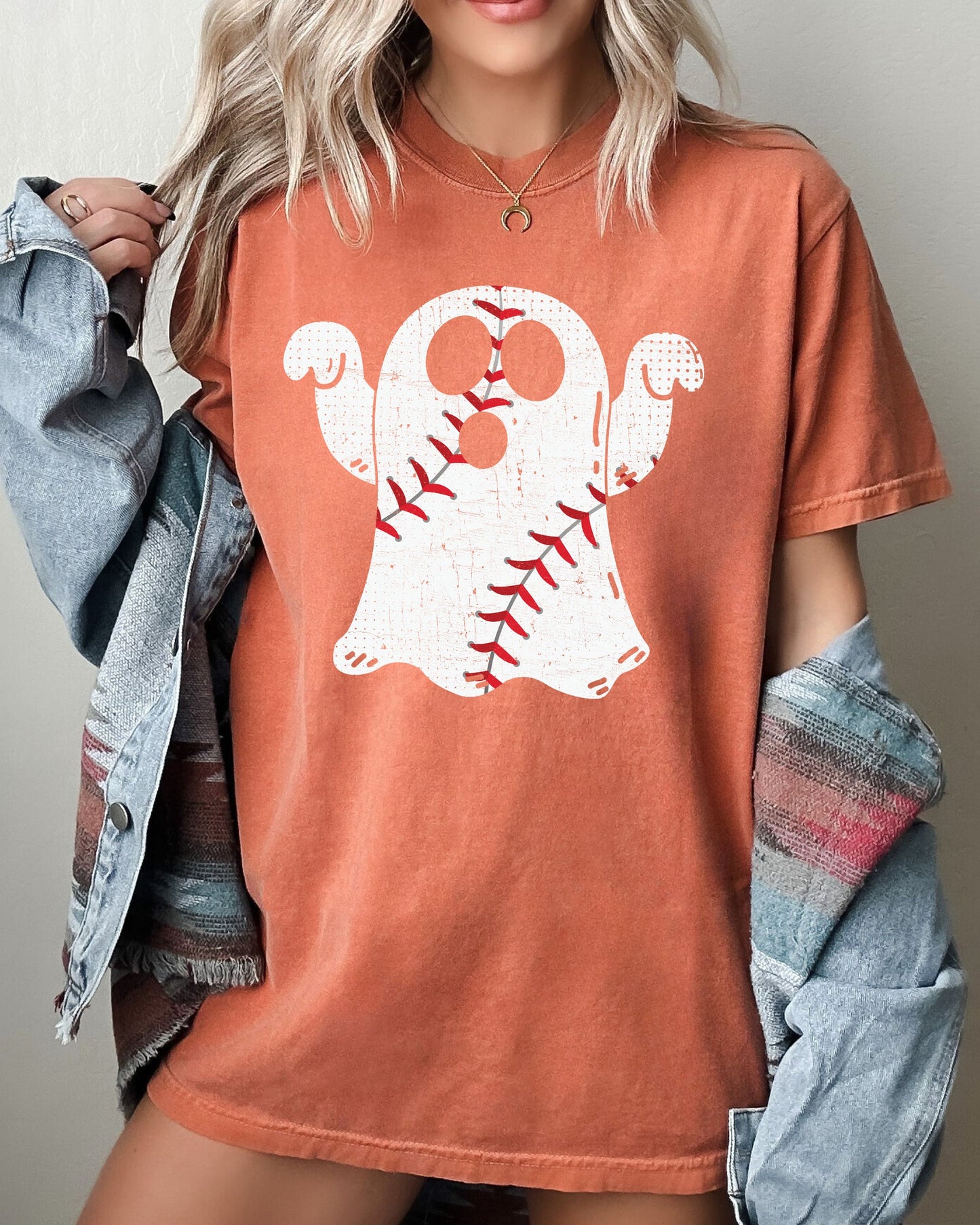 Baseball Ghost, Spooky, Skeleton, Funny, Witch, Aesthetic, Meme, Halloween, Costume, Tshirt Comfort Colors T-Shirt