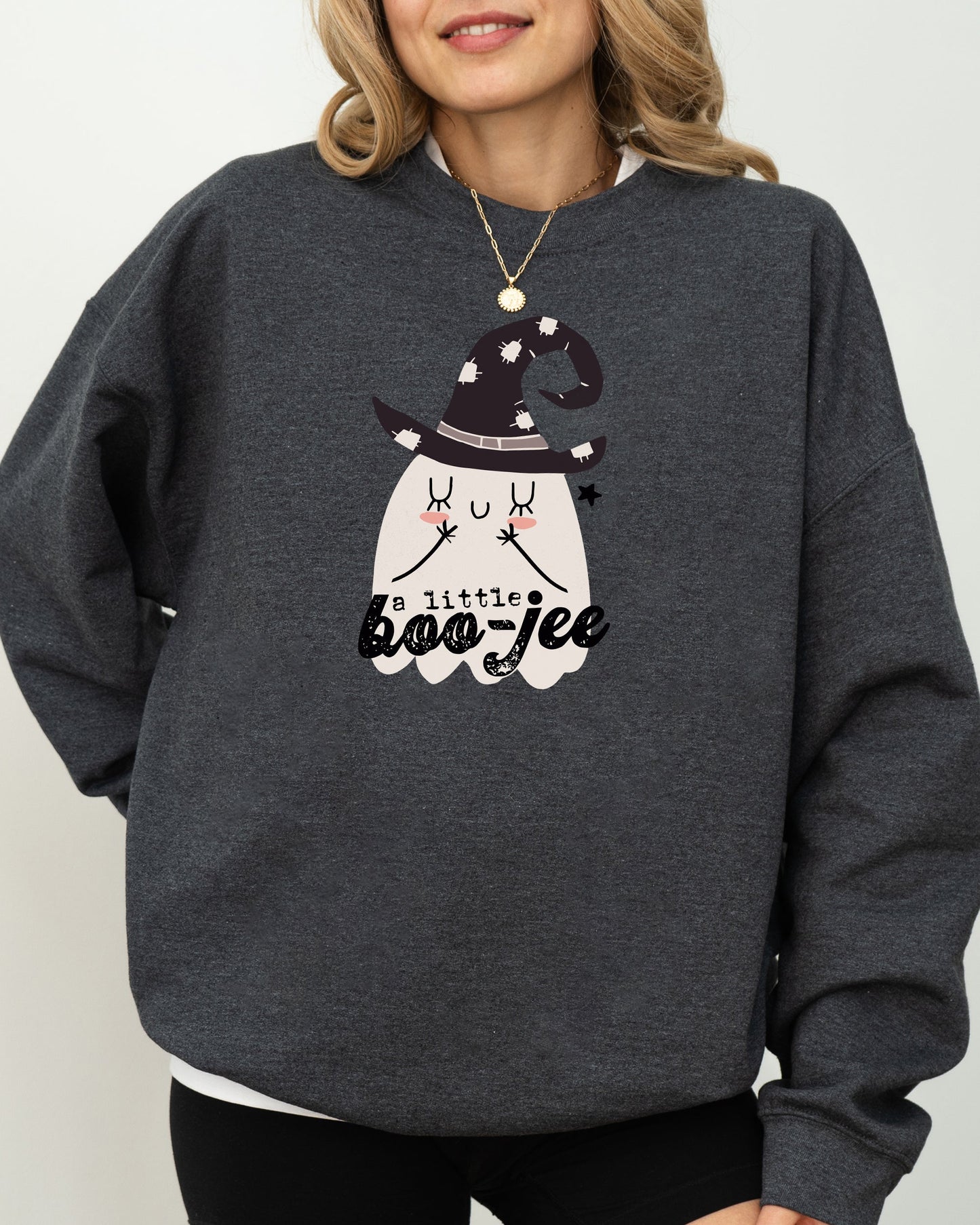 Halloween Funny Boo-Jee Ghost Skeleton Costume Sweatshirt