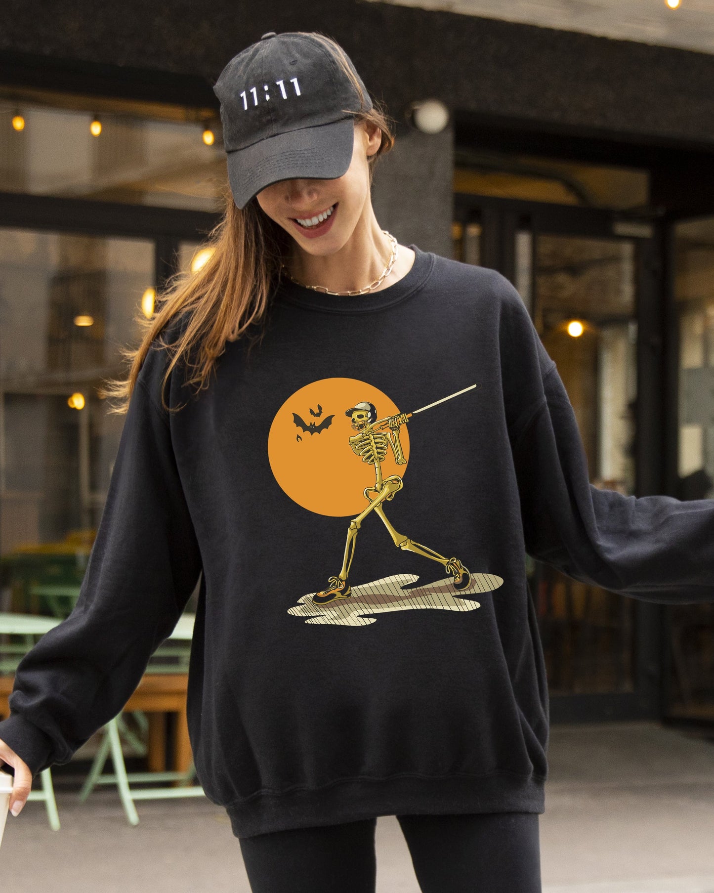 Golf Skeleton Funny Witch Halloween Costume Sweatshirt