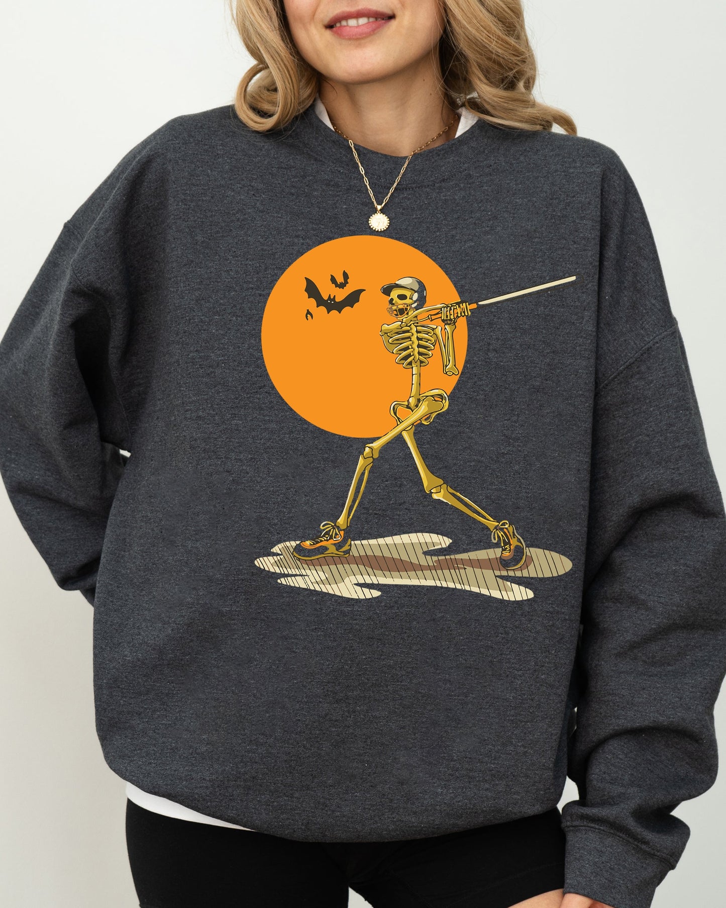 Golf Skeleton Funny Witch Halloween Costume Sweatshirt