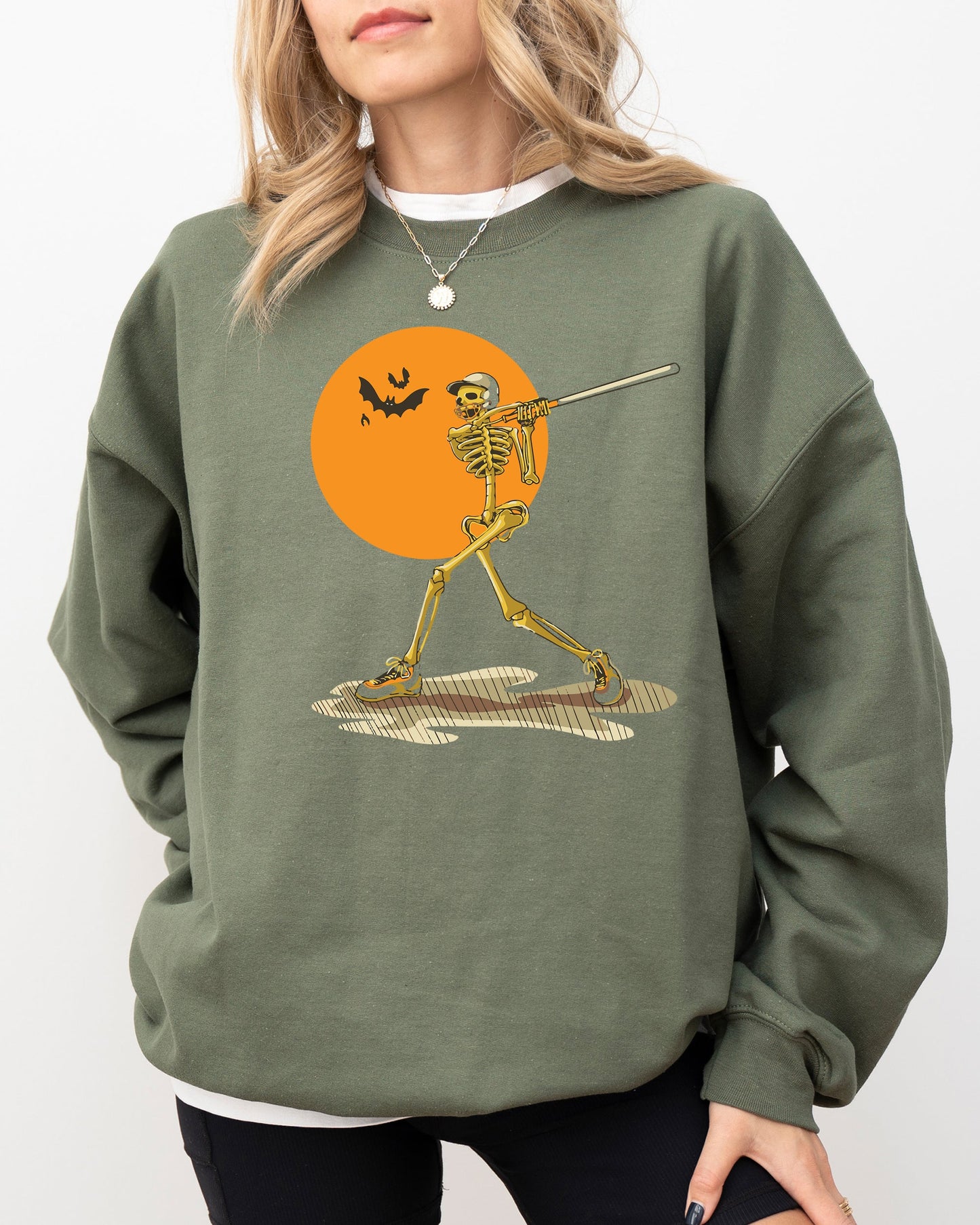 Golf Skeleton Funny Witch Halloween Costume Sweatshirt