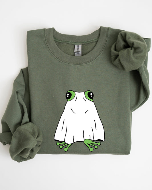 Halloween Aesthetic Costume Sweatshirt Frog Ghost Skeleton Witch Meme