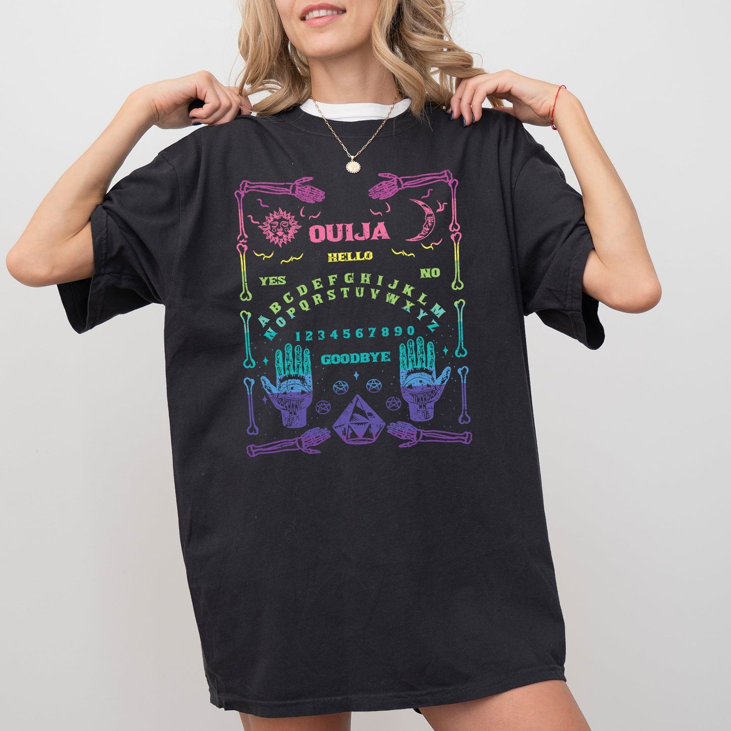 Spirit Board, Ouija, Skeleton, Spooky, Funny, Witch, Aesthetic, Meme, Halloween, Costume, Tshirt Comfort Colors T-Shirt
