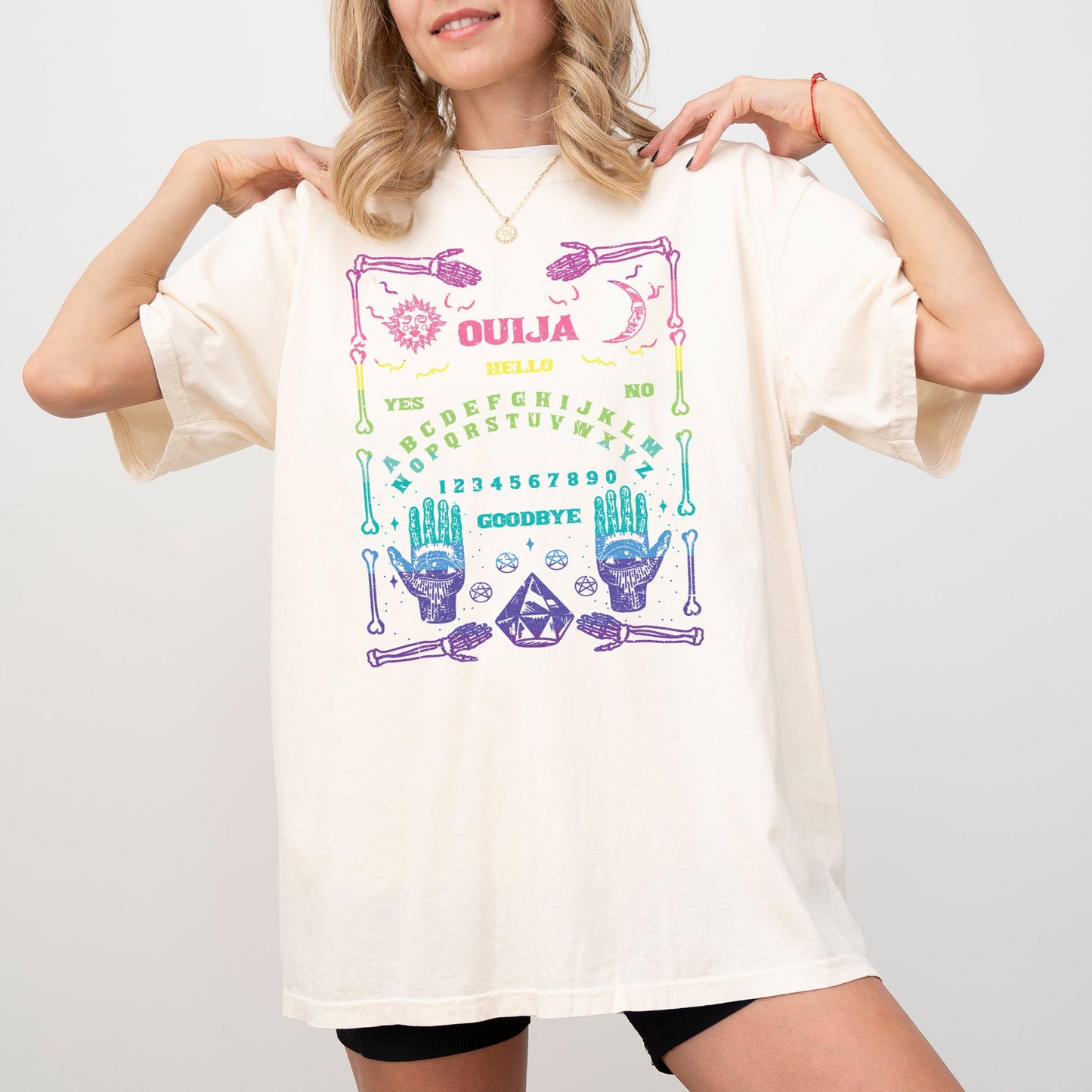 Spirit Board, Ouija, Skeleton, Spooky, Funny, Witch, Aesthetic, Meme, Halloween, Costume, Tshirt Comfort Colors T-Shirt