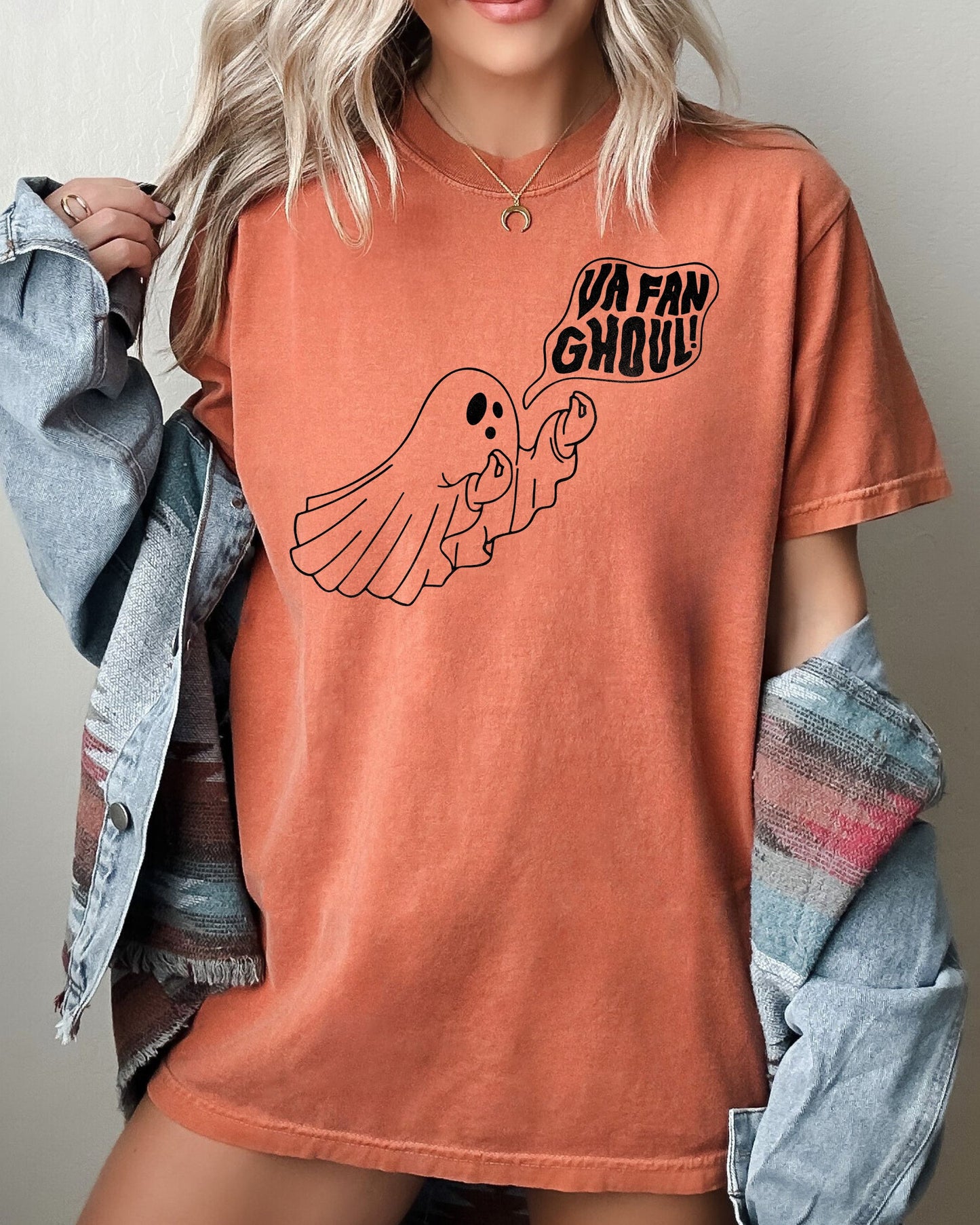 Va Fan Ghoul, Skeleton, Spooky, Ghost, Funny, Witch, Aesthetic, Meme, Halloween, Costume, Tshirt Comfort Colors T-Shirt