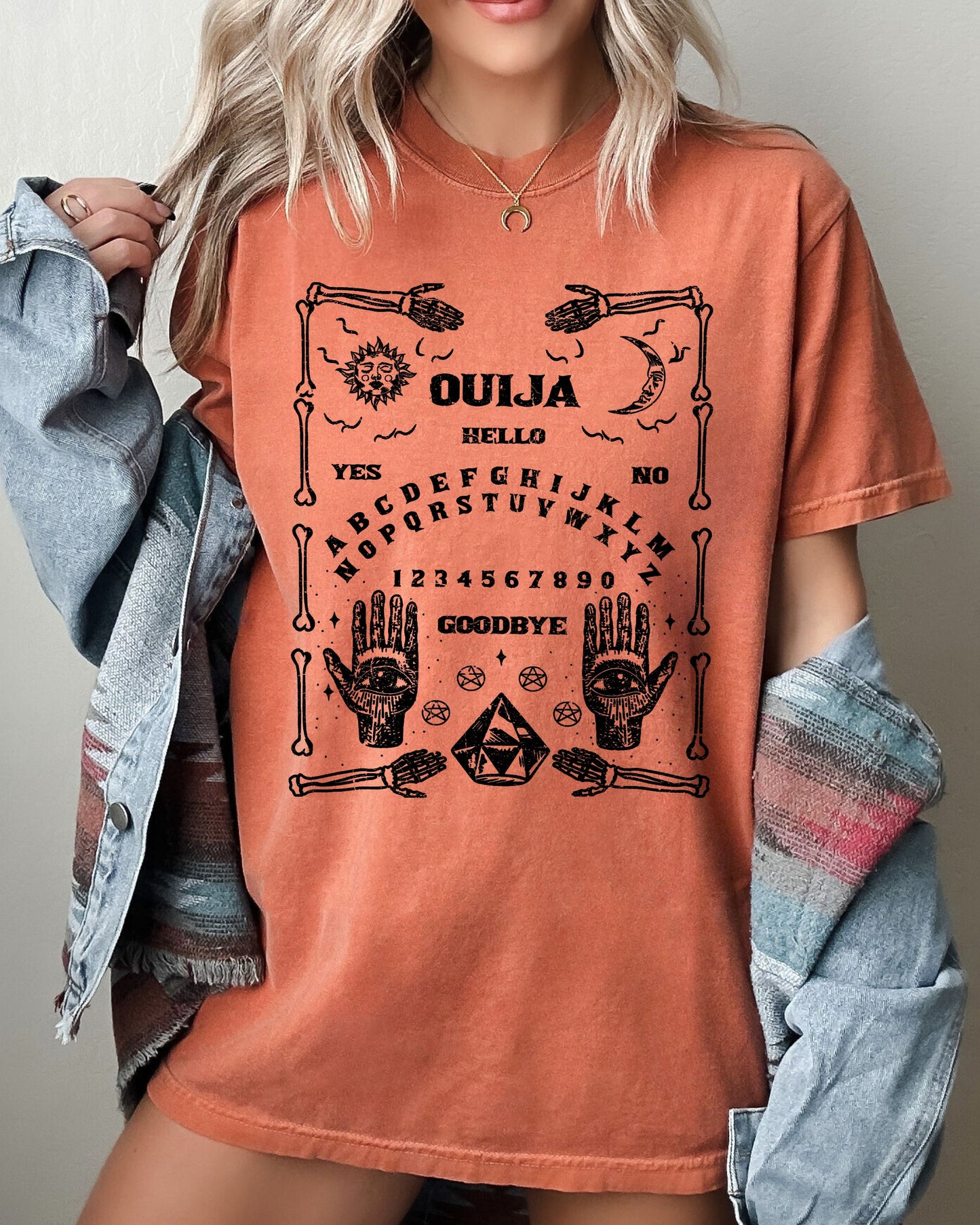 Spirit Board, Skeleton, Spooky, Ghost, Funny, Witch, Aesthetic, Meme, Halloween, Costume, Tshirt Comfort Colors T-Shirt