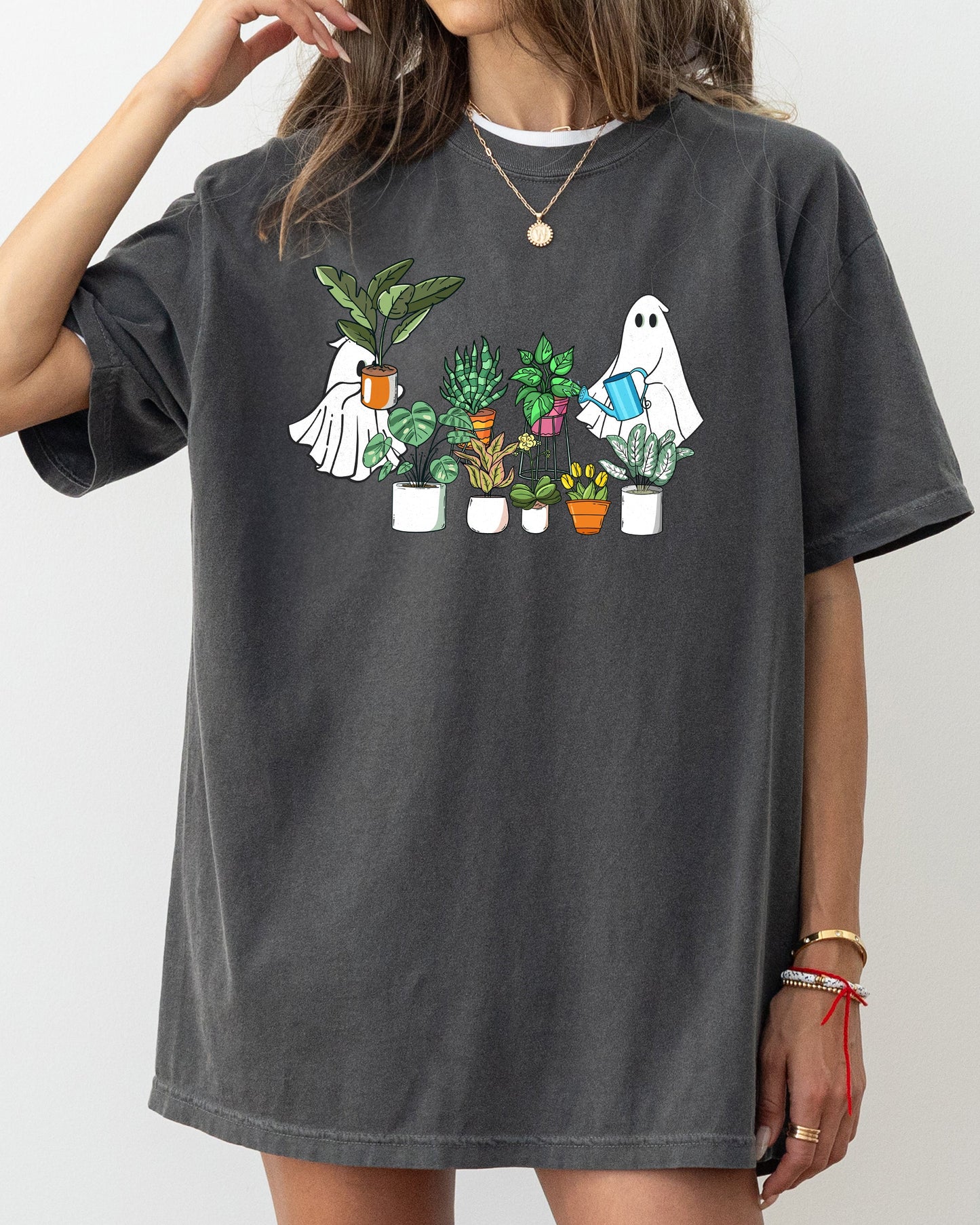 Plant Lover, Ghost, Skeleton, Spooky, Funny, Witch, Aesthetic, Meme, Halloween, Costume, Tshirt Comfort Colors T-Shirt