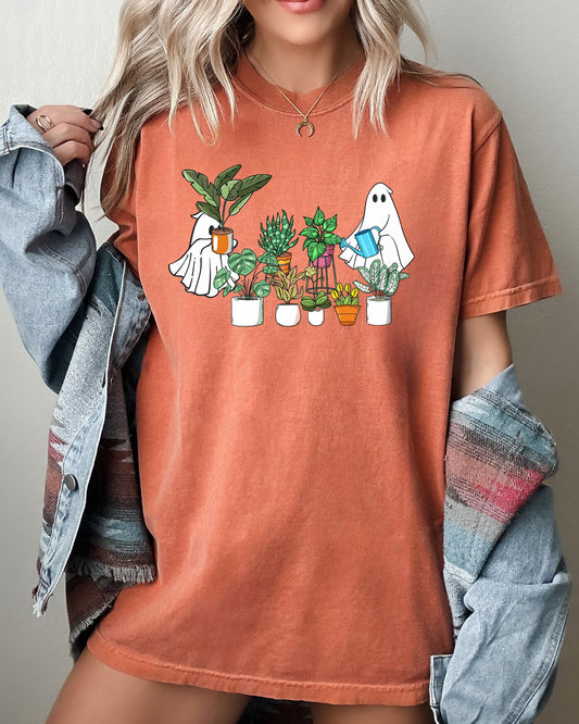 Plant Lover, Ghost, Skeleton, Spooky, Funny, Witch, Aesthetic, Meme, Halloween, Costume, Tshirt Comfort Colors T-Shirt