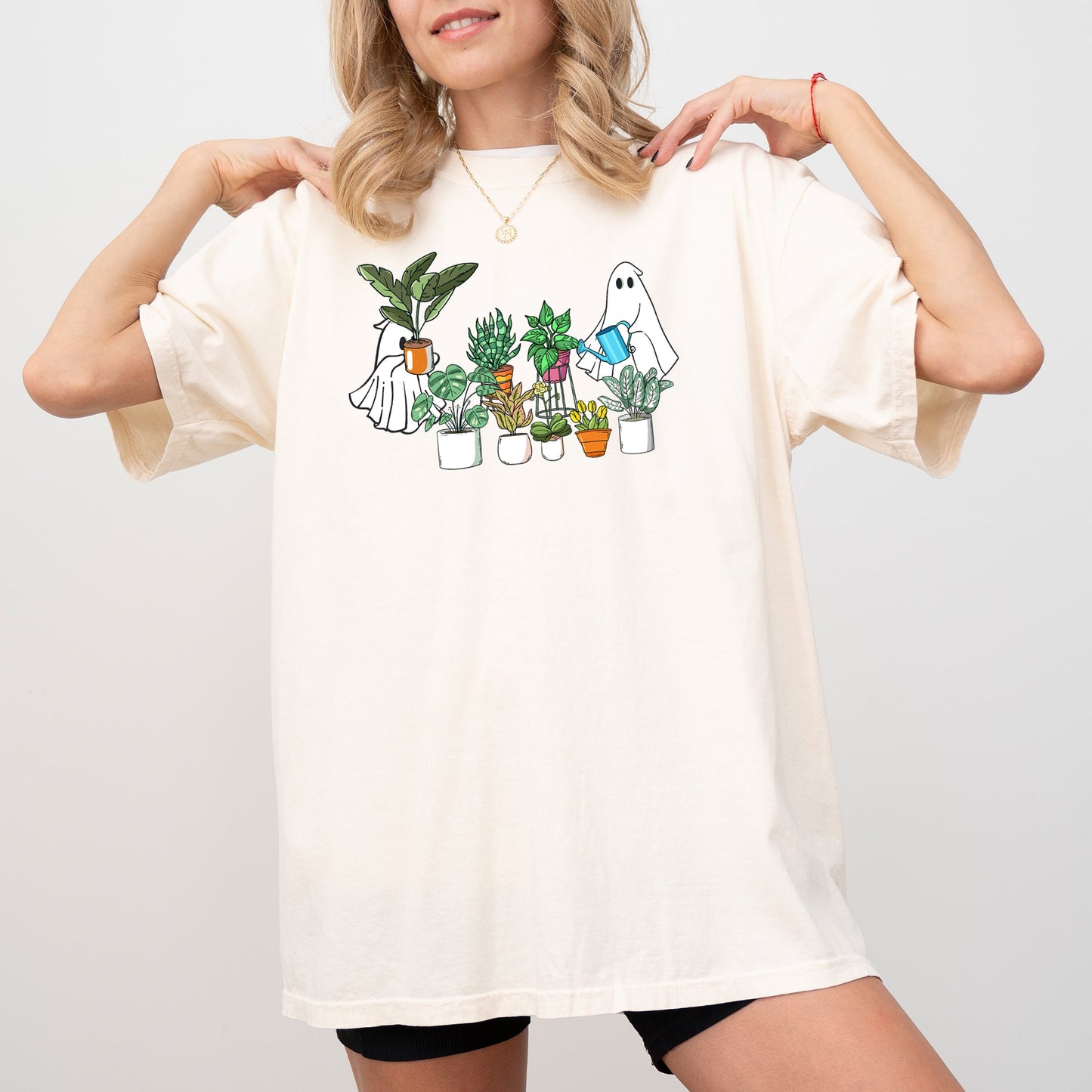 Plant Lover, Ghost, Skeleton, Spooky, Funny, Witch, Aesthetic, Meme, Halloween, Costume, Tshirt Comfort Colors T-Shirt