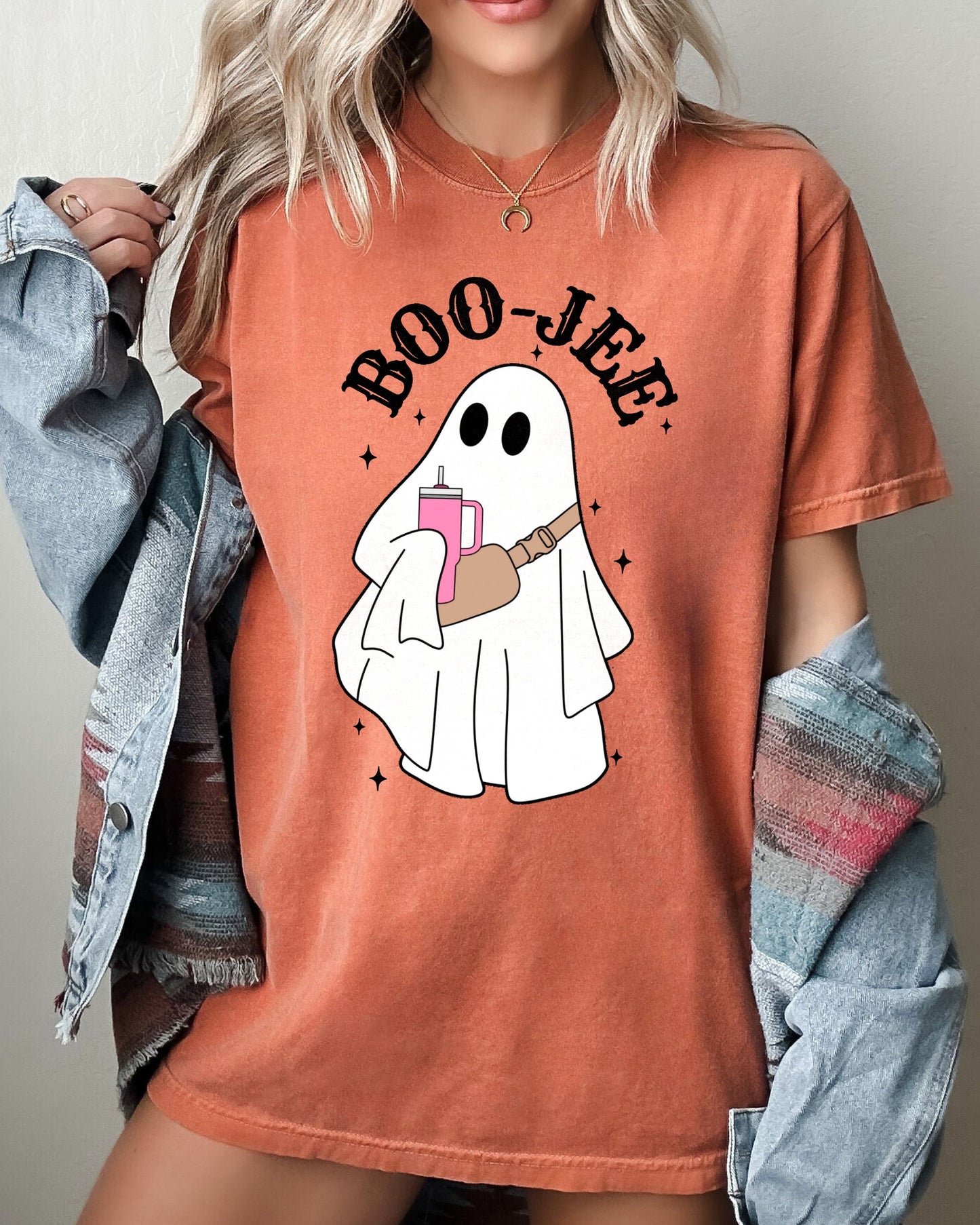 Boo-Jee Ghost Spooky Funny Halloween Costume Tshirt Comfort Colors T-Shirt
