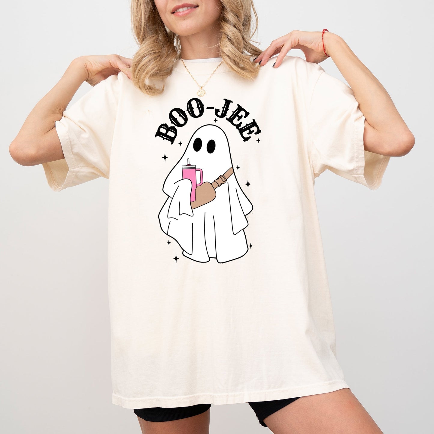 Boo-Jee Ghost Spooky Funny Halloween Costume Tshirt Comfort Colors T-Shirt