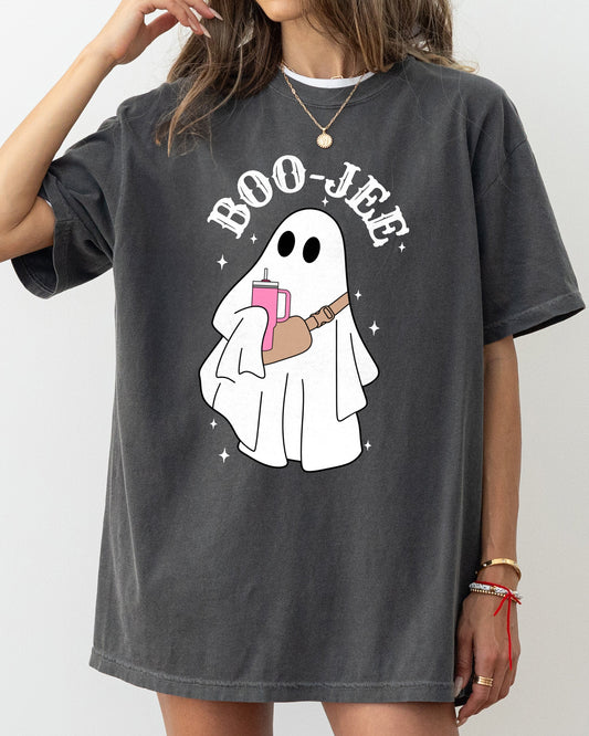 Boo-Jee Ghost Spooky Funny Halloween Costume Tshirt Comfort Colors T-Shirt