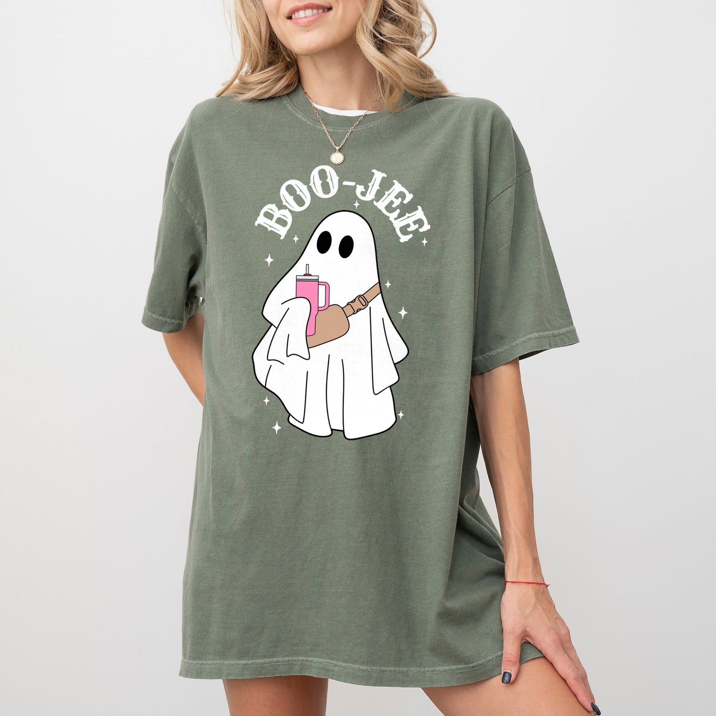 Boo-Jee Ghost Spooky Funny Halloween Costume Tshirt Comfort Colors T-Shirt