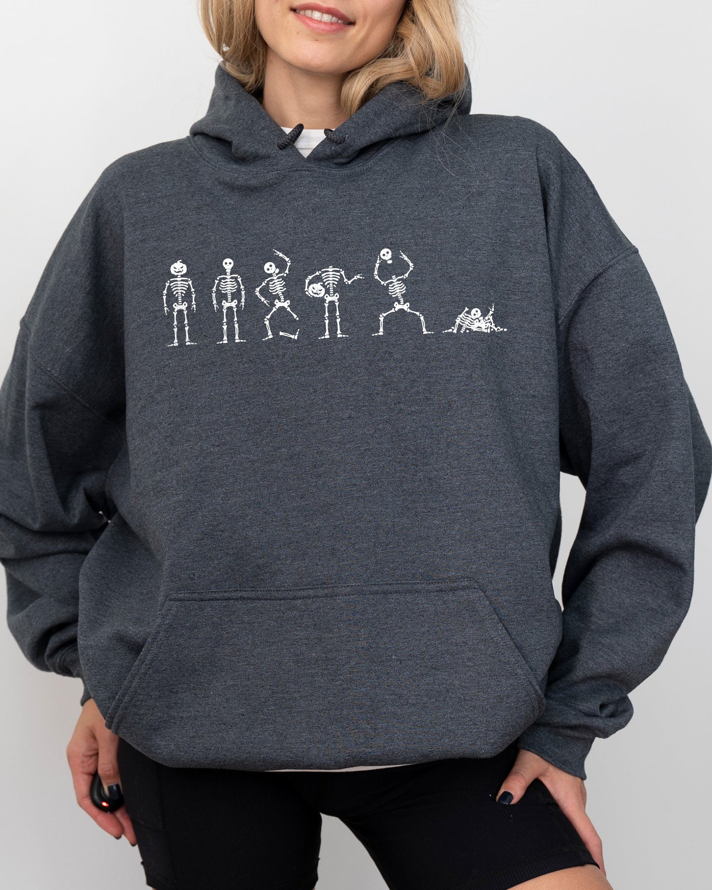 Dancing Skeletons Funny Halloween Costume Hoodie Hooded Sweatshirt