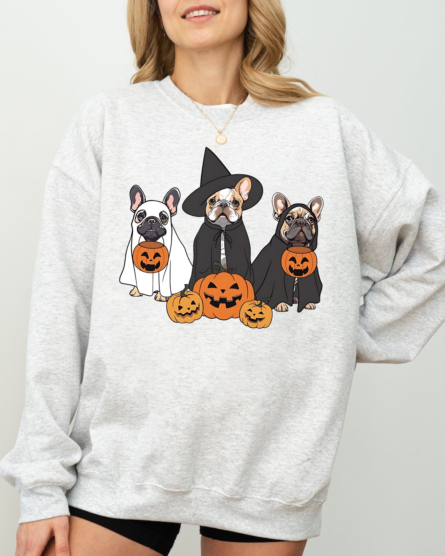 Ghost Dogs Funny Halloween Costume Sweatshirt Soft Fleece Interior