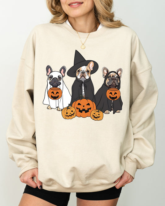 Ghost Dogs Funny Halloween Costume Sweatshirt Soft Fleece Interior