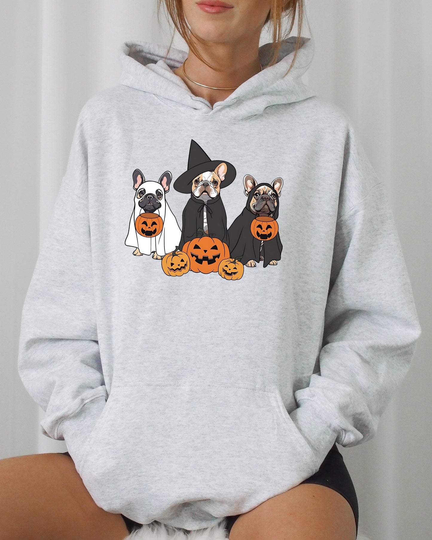 Ghost Dogs Funny Halloween Costume Hoodie Hooded Sweatshirt