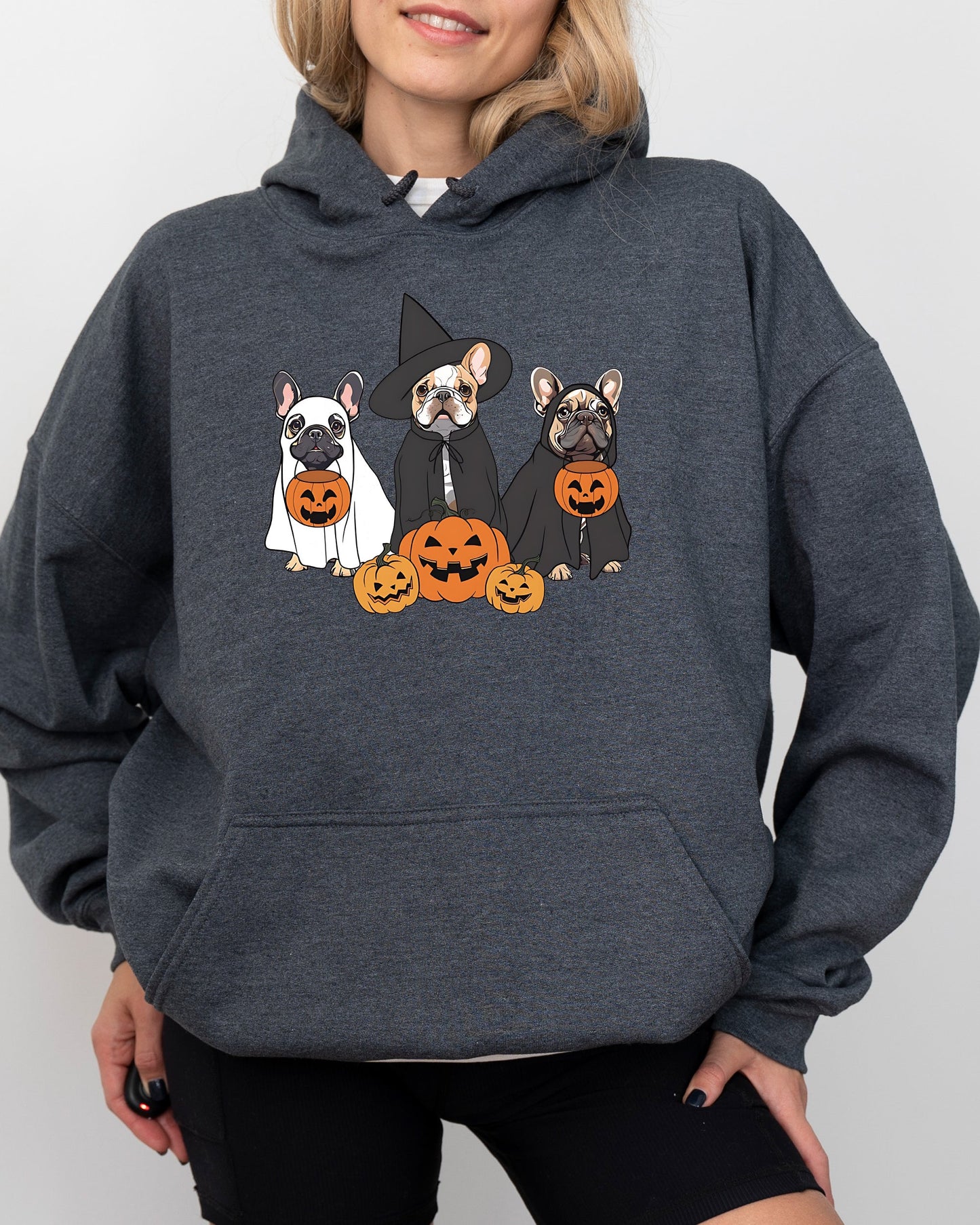 Ghost Dogs Funny Halloween Costume Hoodie Hooded Sweatshirt