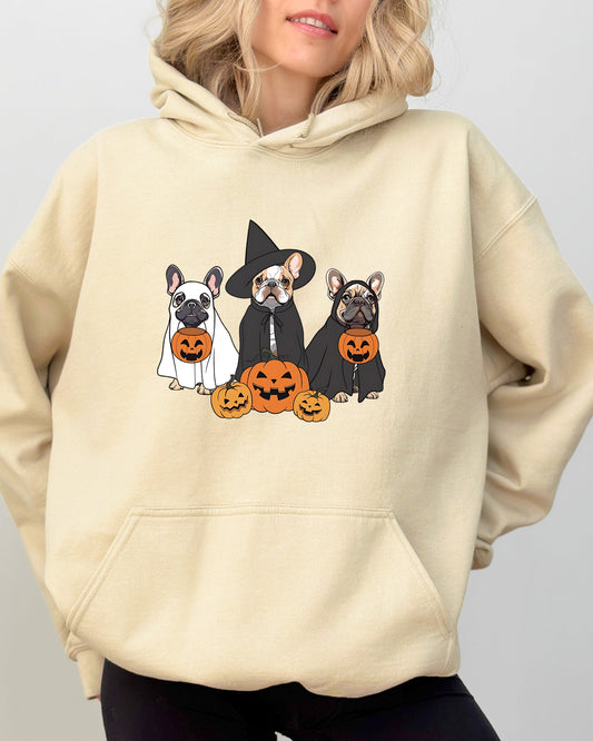 Ghost Dogs Funny Halloween Costume Hoodie Hooded Sweatshirt