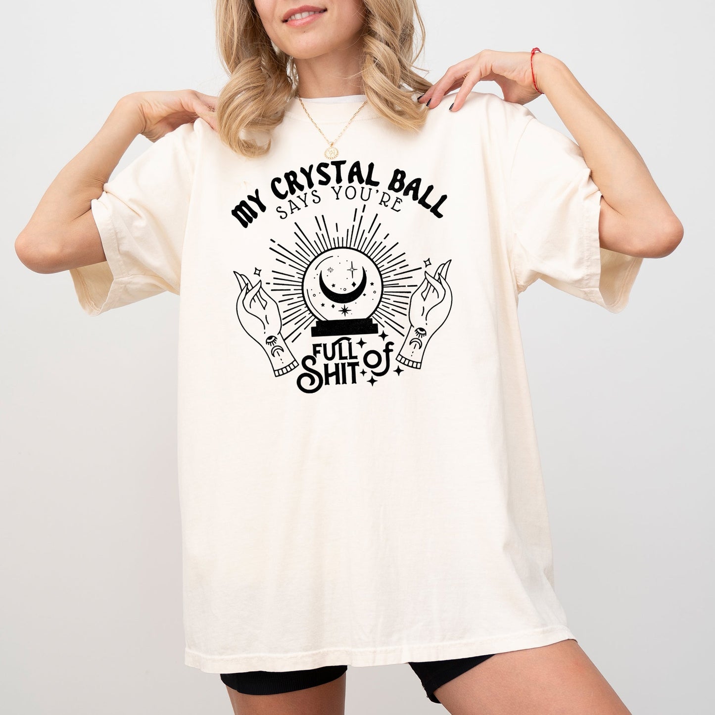 Crystal Ball Funny Pumpkin Skeleton Halloween Costume Tshirt Comfort Colors T-Shirt