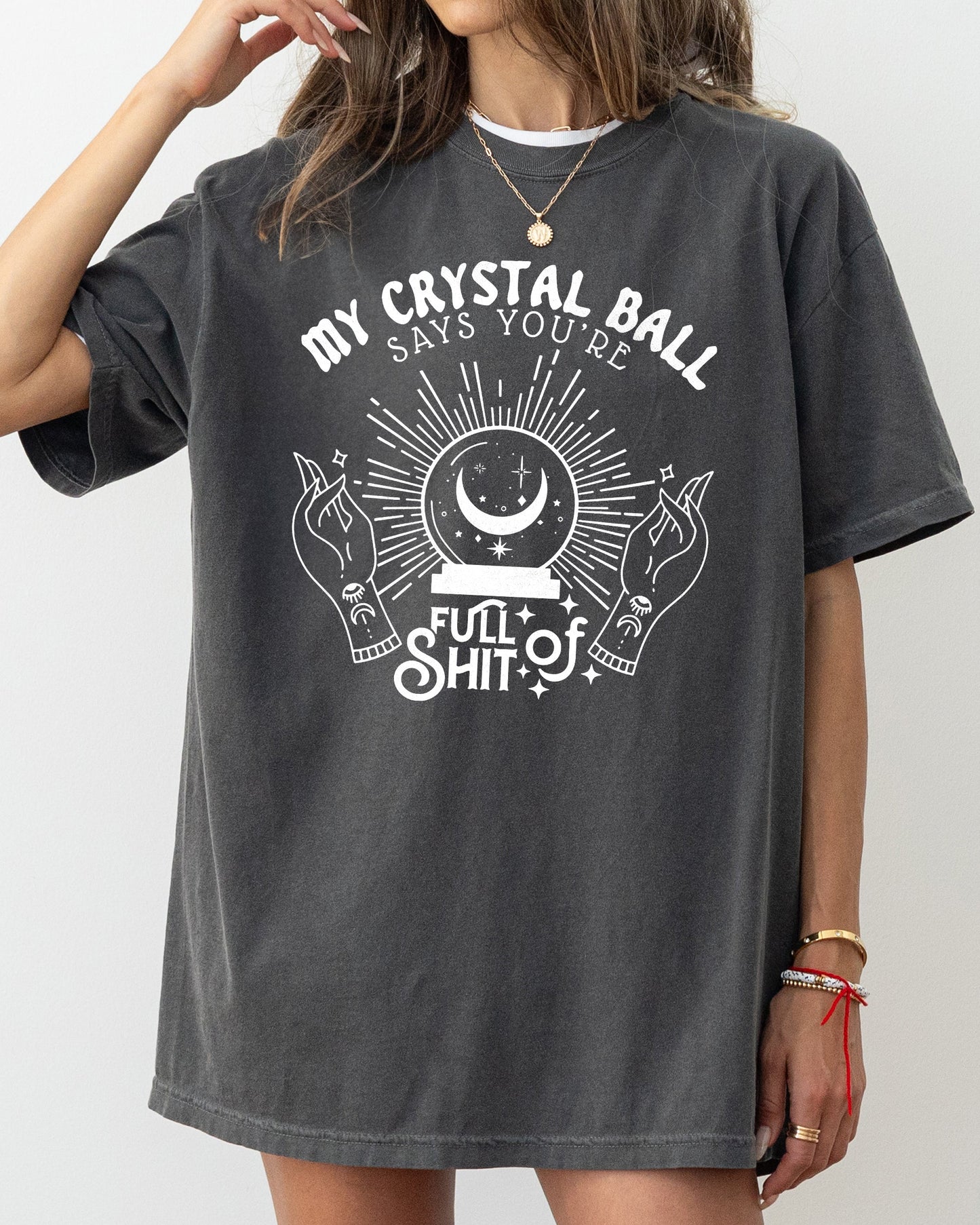 Crystal Ball Funny Pumpkin Skeleton Halloween Costume Tshirt Comfort Colors T-Shirt