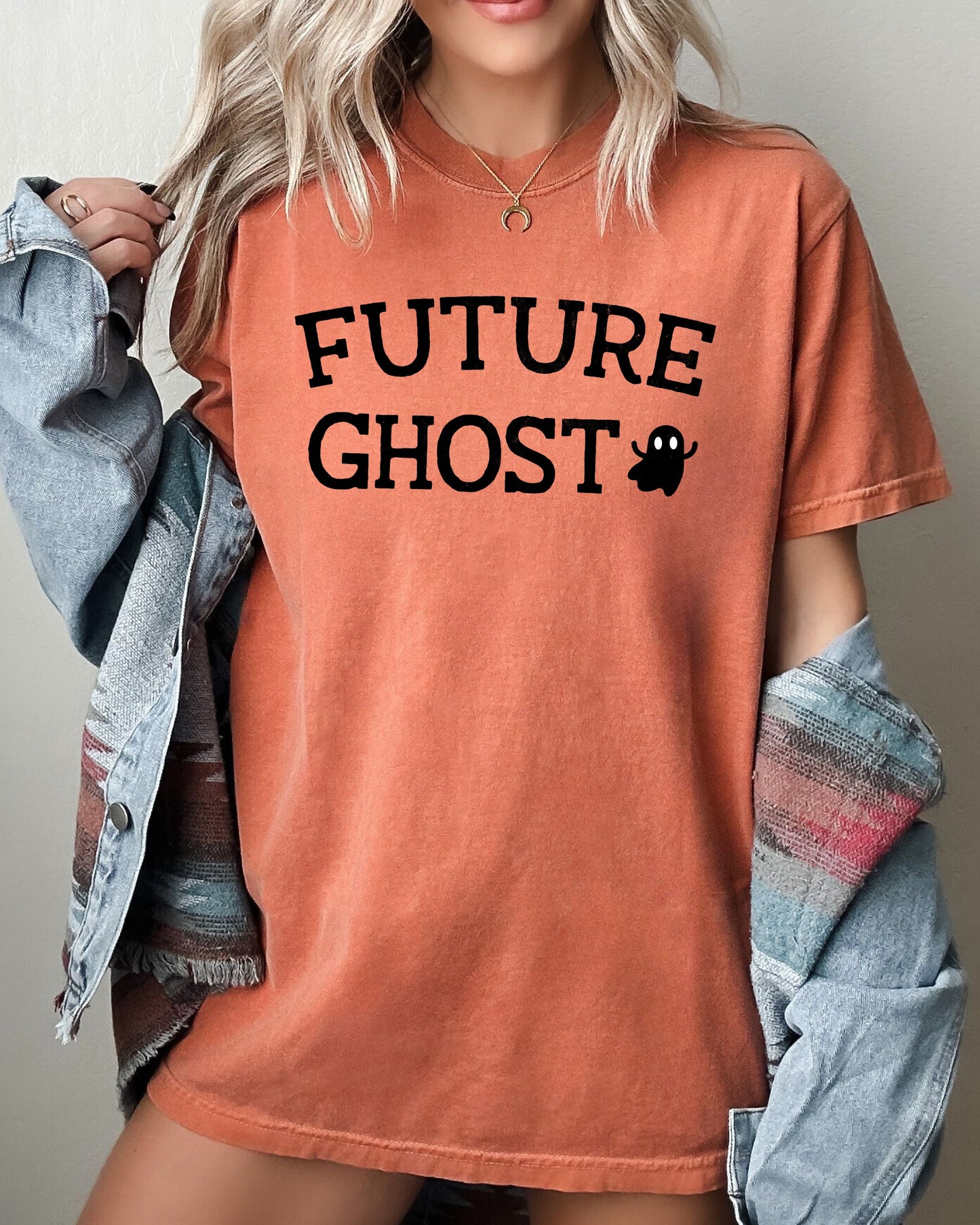 Future Ghost Skeleton Funny Pumpkin Spooky Witch Halloween Costume Tshirt Comfort Colors T-Shirt