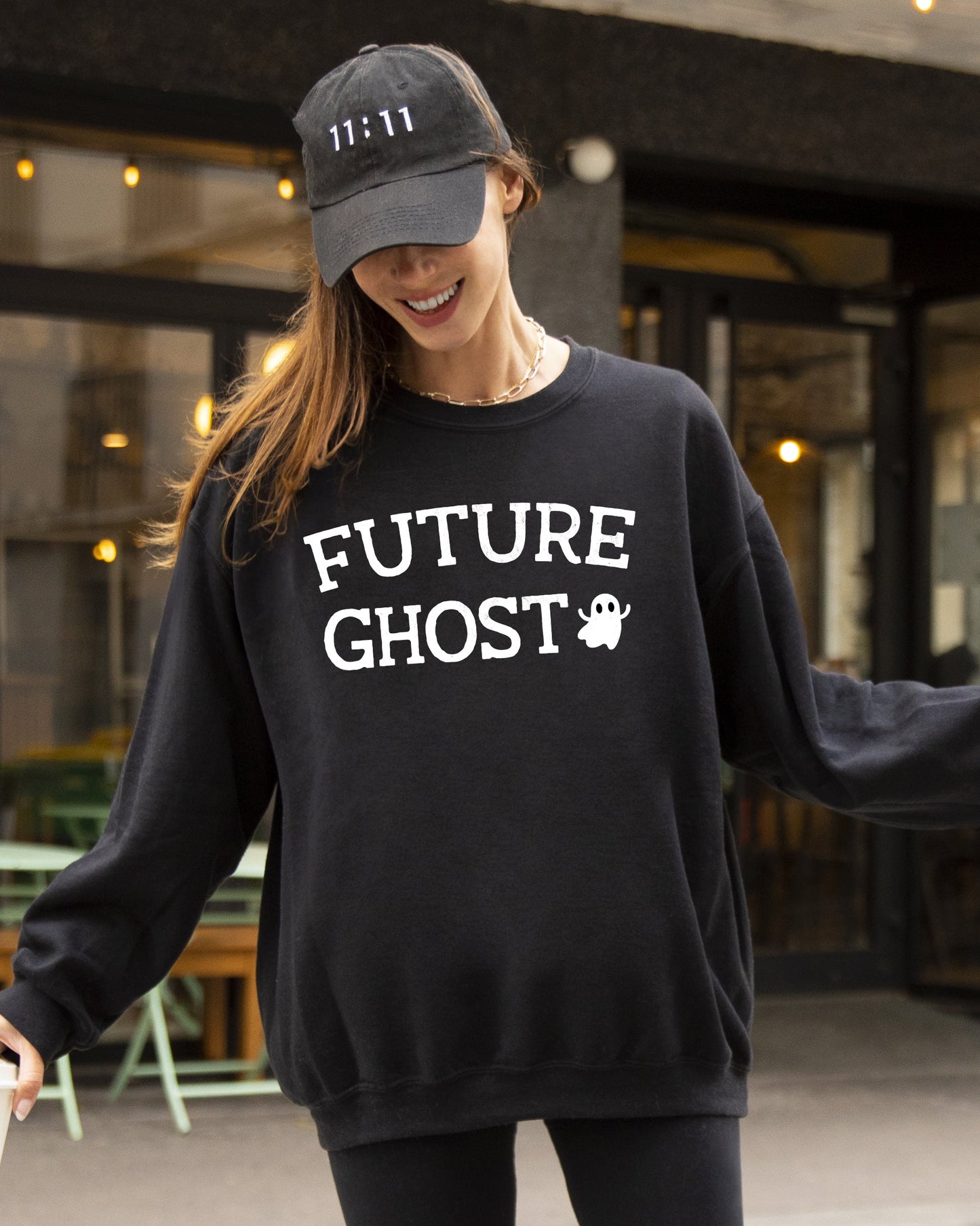 Future Ghost Halloween Costume Sweatshirt Unisex Cotton Polyester Blend