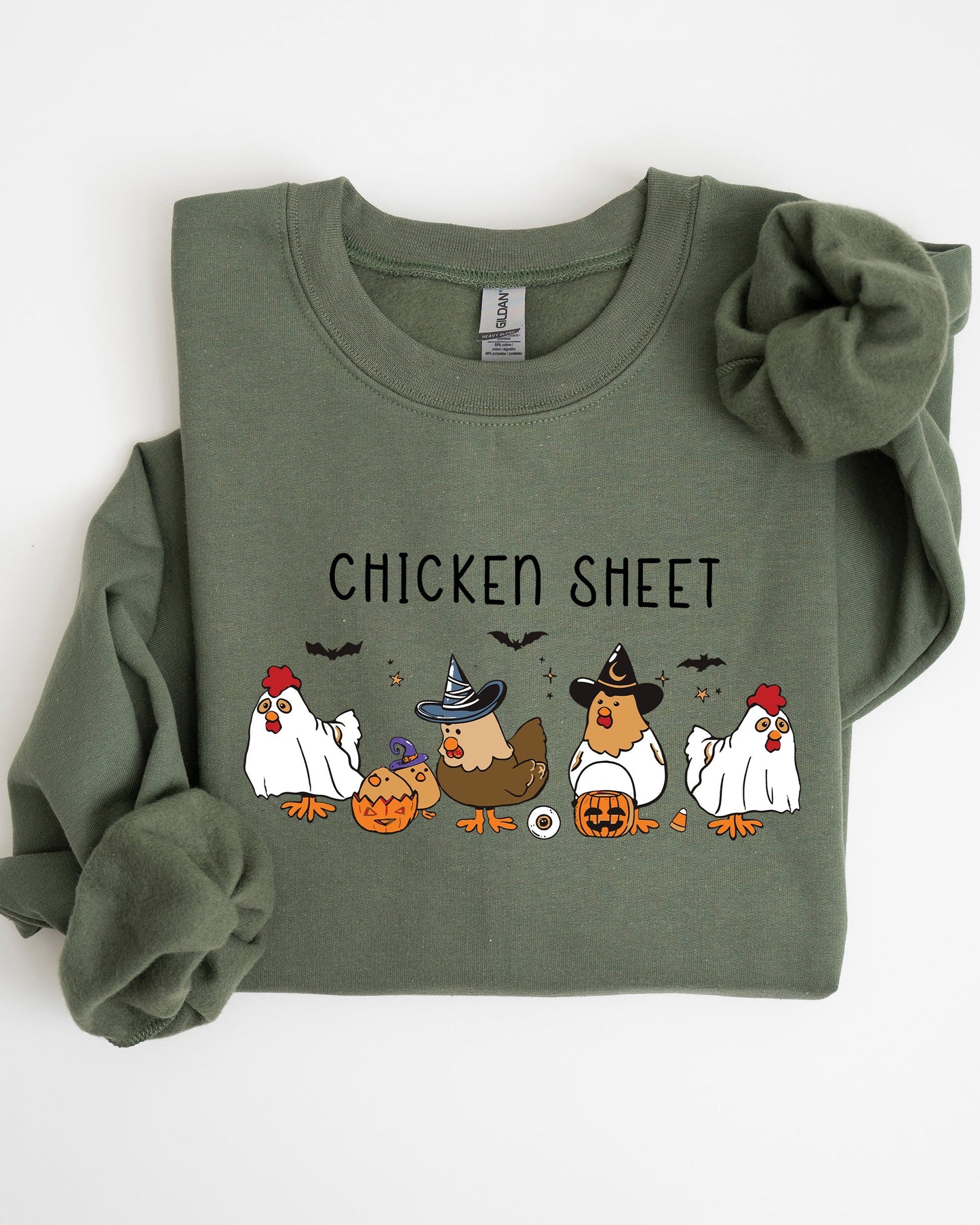 Chicken Sheet Ghost Skeleton Funny Pumpkin Spooky Witch Halloween Costume Sweatshirt