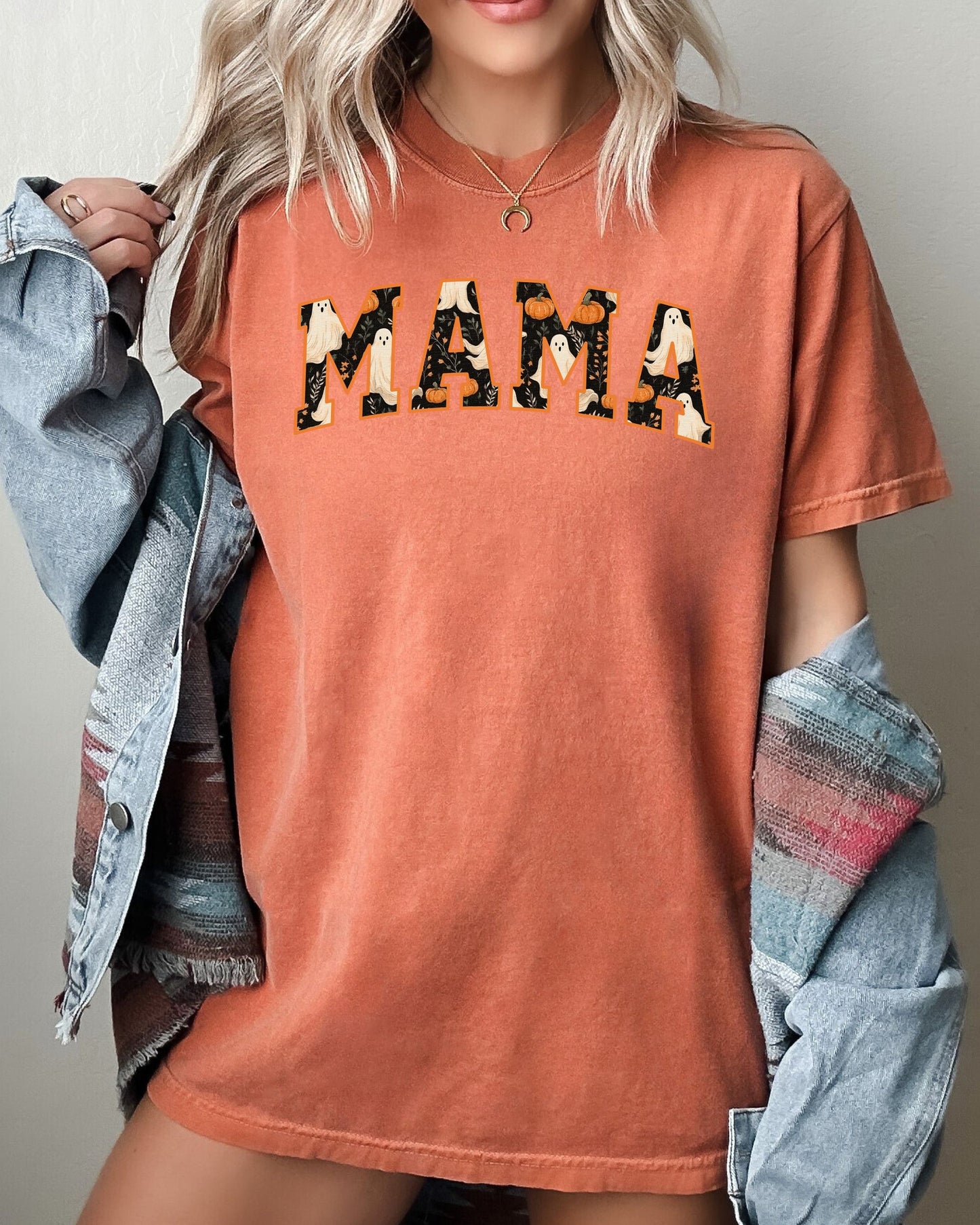 Mama, Ghost, Skeleton, Funny, Pumpkin, Spooky, Witch, Aesthetic, Meme, Halloween, Costume, Tshirt Comfort Colors T-Shirt