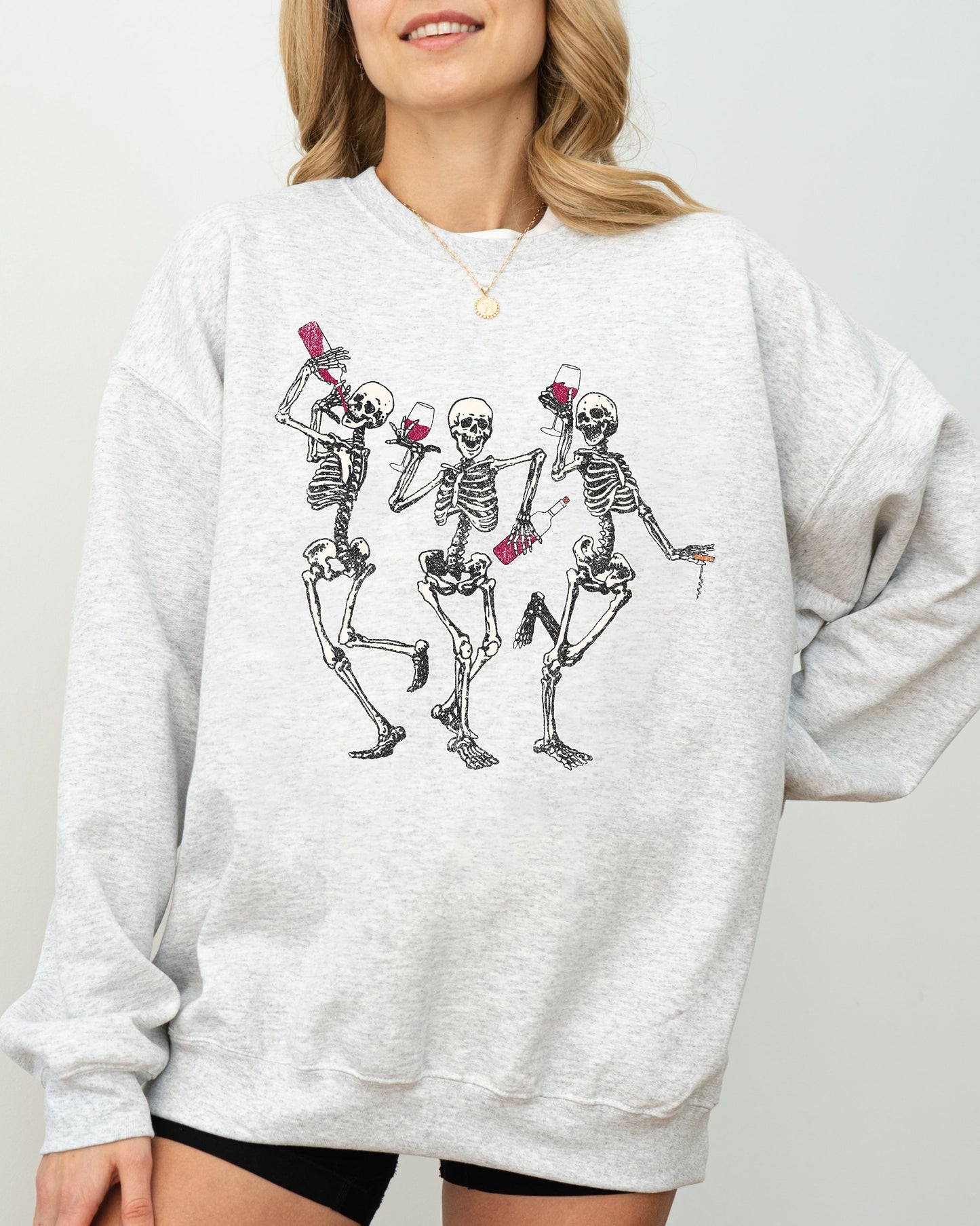 Dancing Skeletons Funny Halloween Costume Sweatshirt