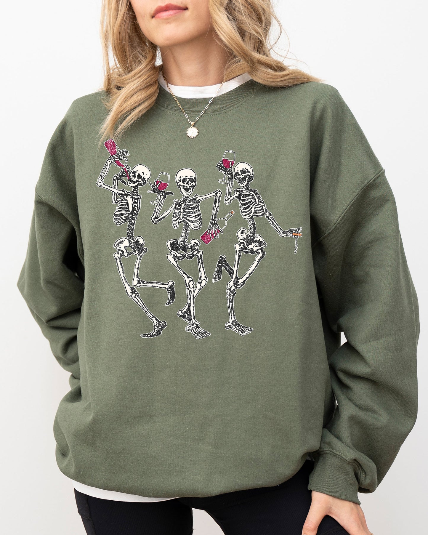Dancing Skeletons Funny Halloween Costume Sweatshirt