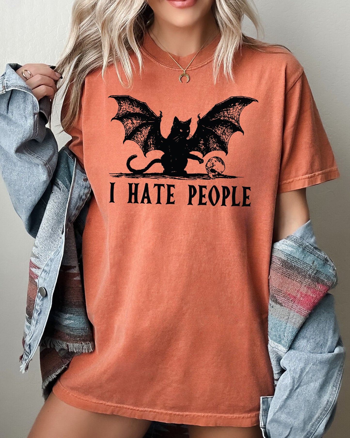 I Hate People Funny Halloween Costume Tshirt Comfort Colors T-Shirt