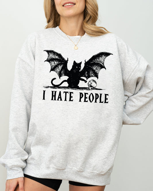 I Hate People Funny Spooky Halloween Costume Sweatshirt Refinery No. 1