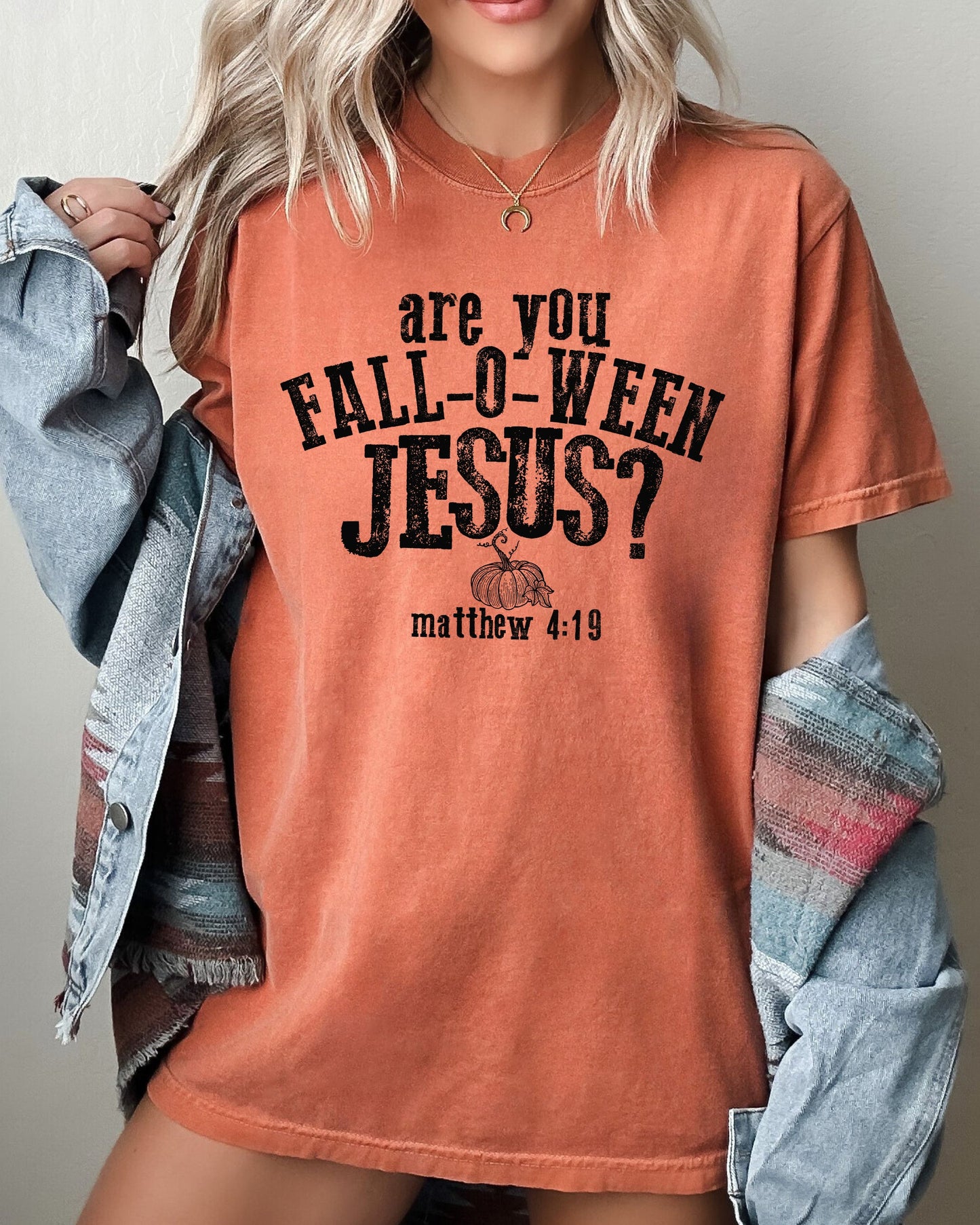 Are You Fall-O-Ween Jesus, Skeleton, Funny, Ghost, Spooky, Witch, Aesthetic, Meme, Halloween, Costume, Tshirt Comfort Colors T-Shirt