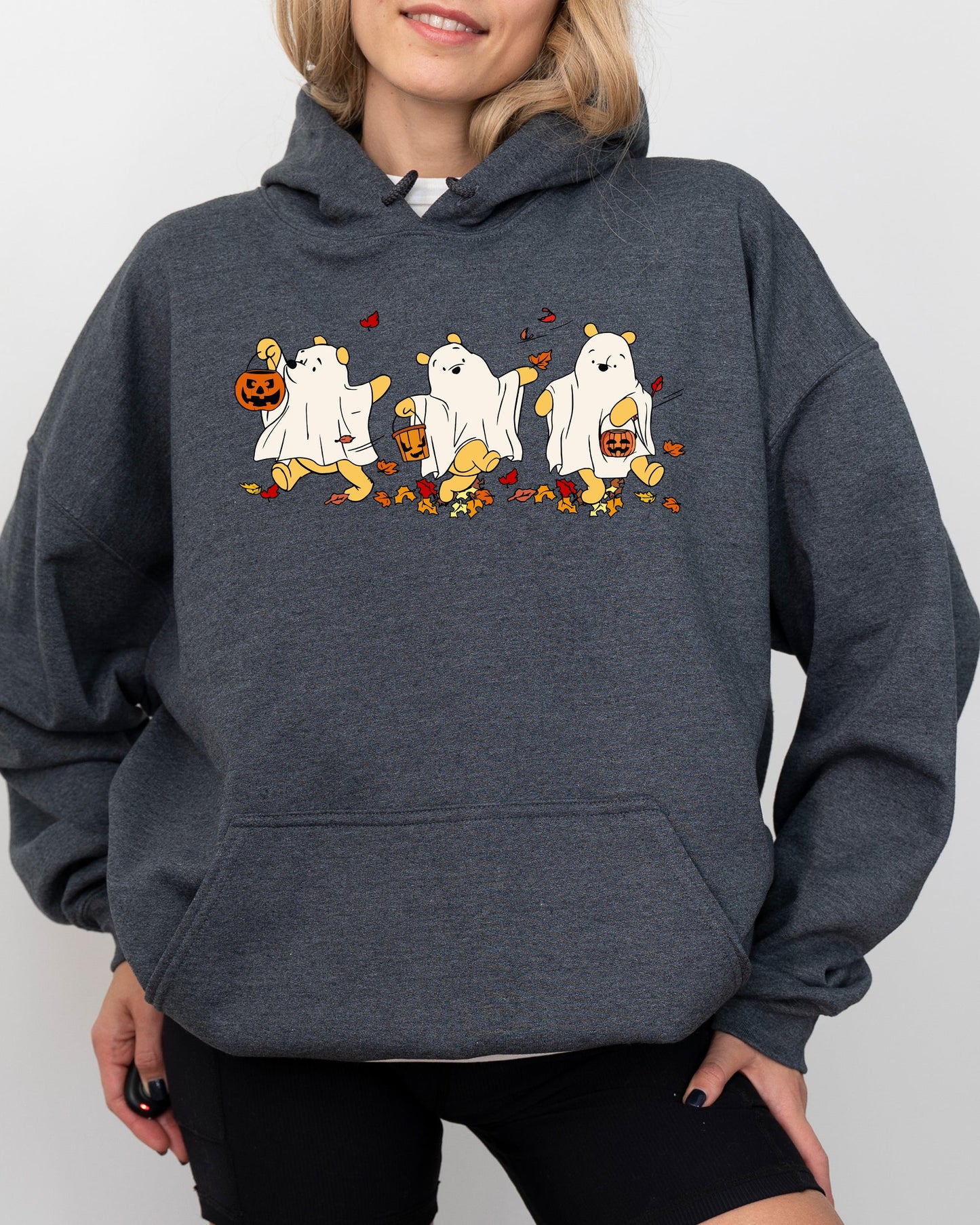 Ghost Pooh Spooky Halloween Costume Hoodie Hooded Sweatshirt