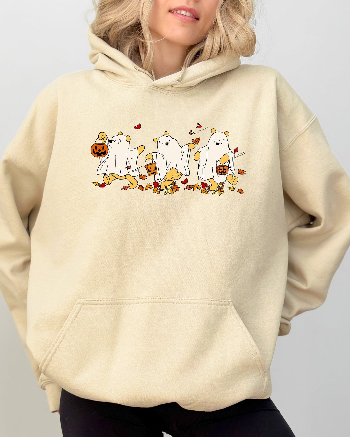 Ghost Pooh Spooky Halloween Costume Hoodie Hooded Sweatshirt