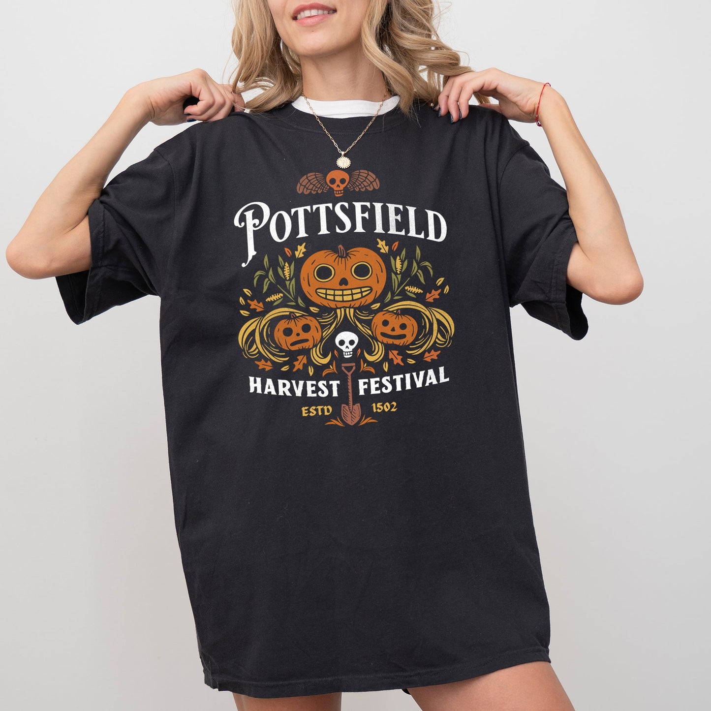 Pottsfield, Harvest Festival, Funny, Spooky, Witch, Aesthetic, Meme, Halloween, Costume, Tshirt Comfort Colors T-Shirt